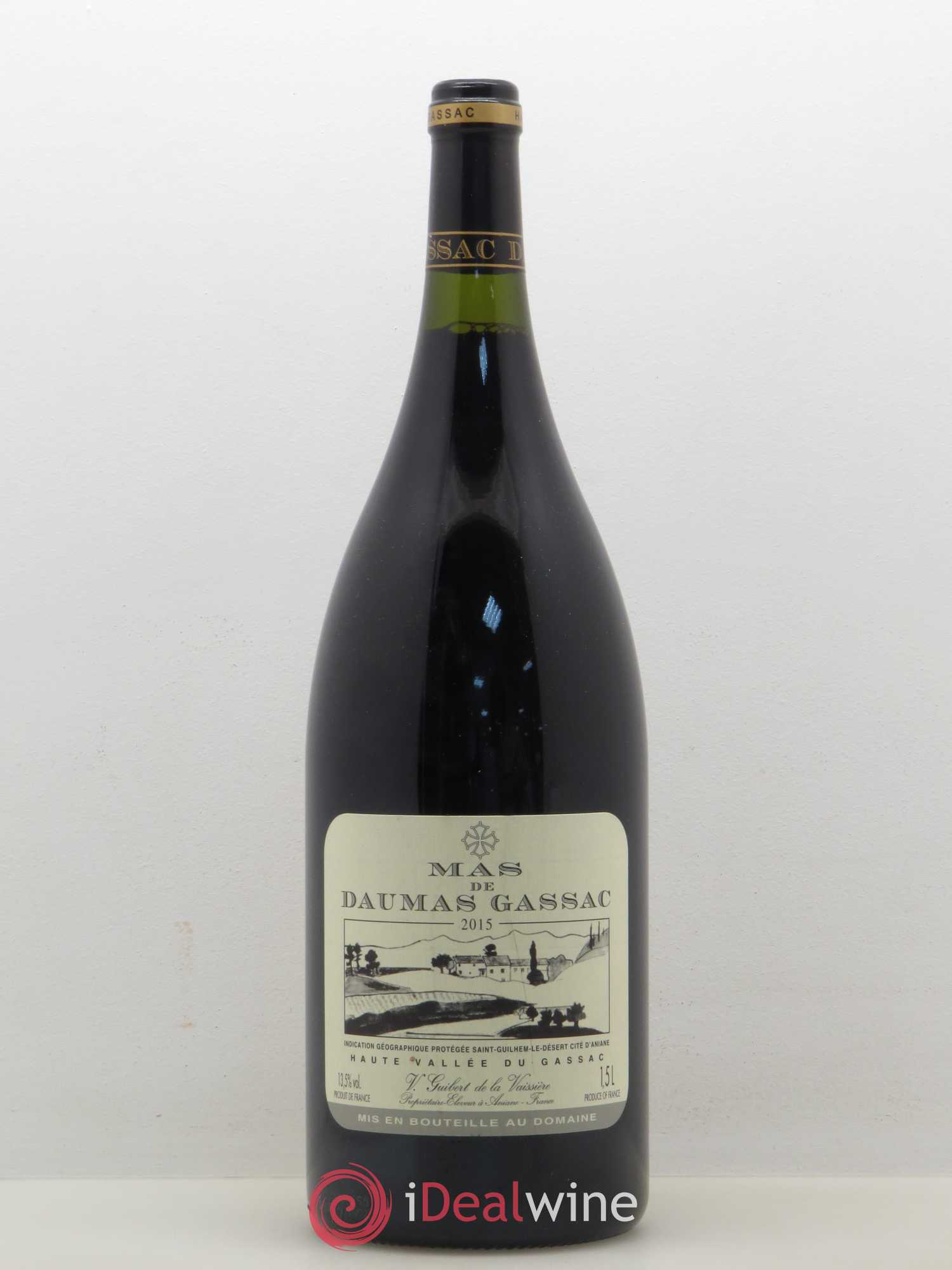 Saint-Guilhem-le-Désert - Cité d'Aniane Mas Daumas Gassac Famille Guibert de La Vaissière 2015 - Lot de 1 magnum - 0
