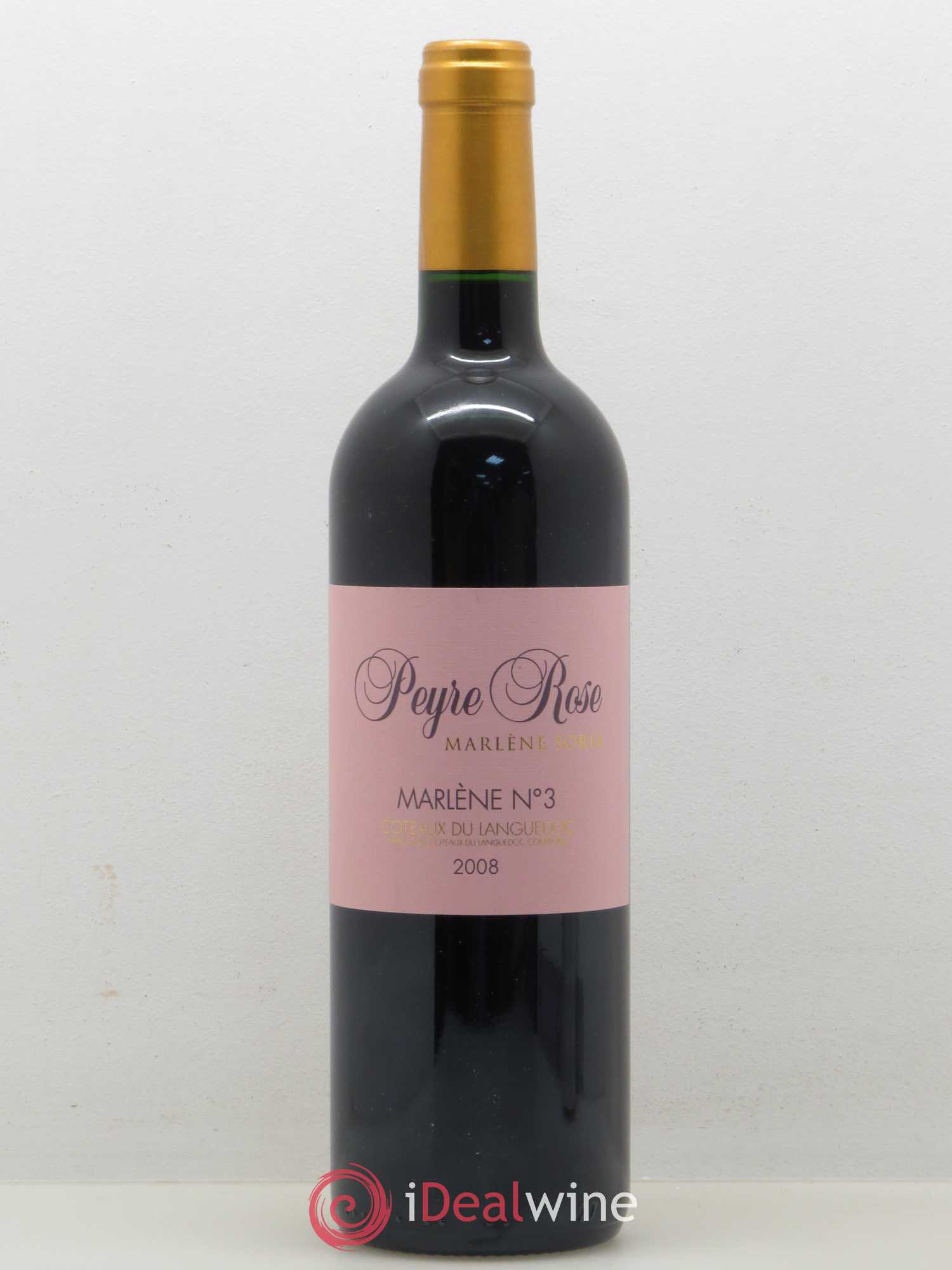 Vin de France (anciennement Coteaux du Languedoc) Peyre Rose Marlène n°3 Marlène Soria 2008 - Lot de 1 bouteille - 0