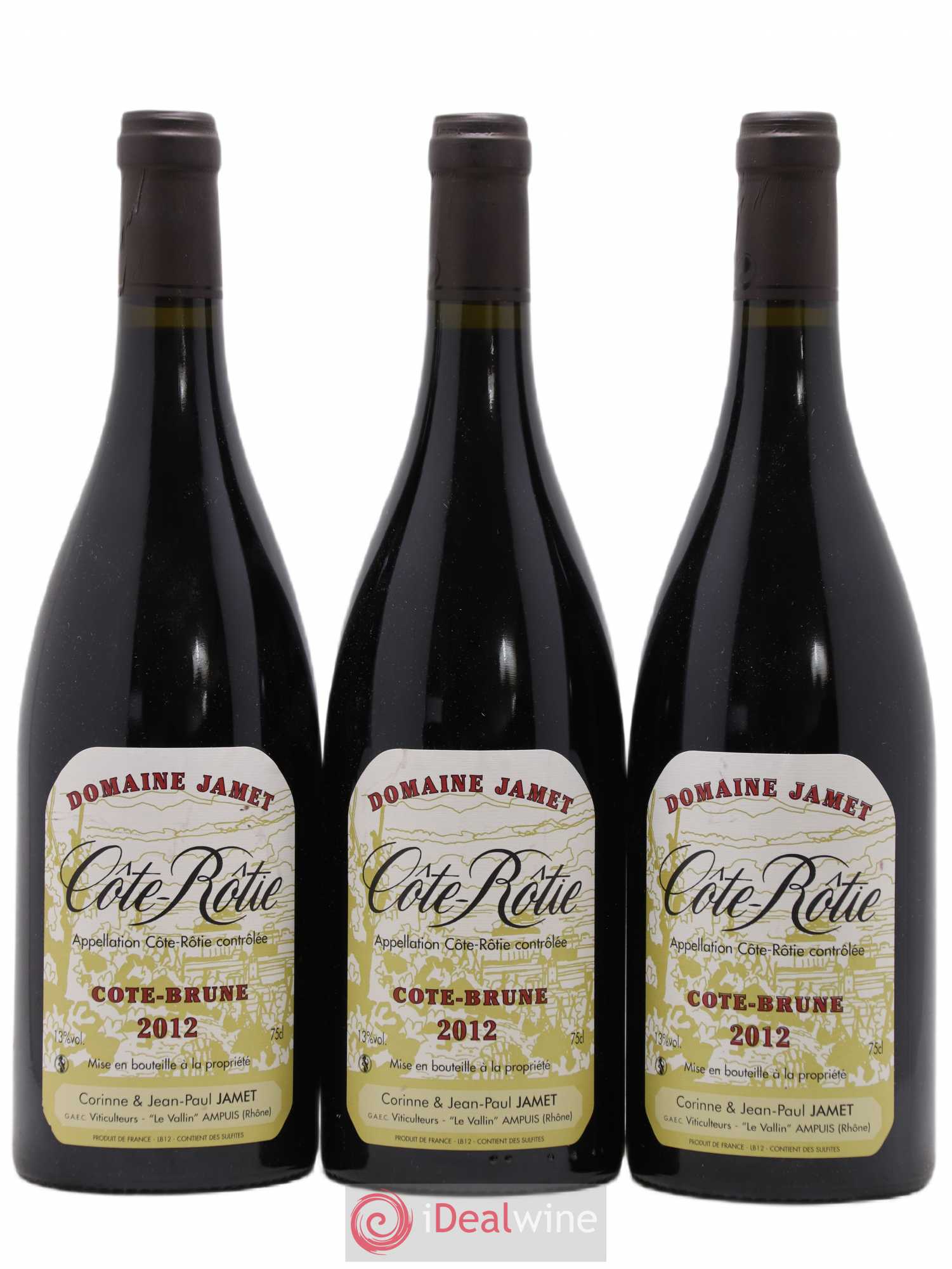 Côte-Rôtie Côte Brune Jamet (Domaine) 2012 - Lot de 3 bouteilles - 0