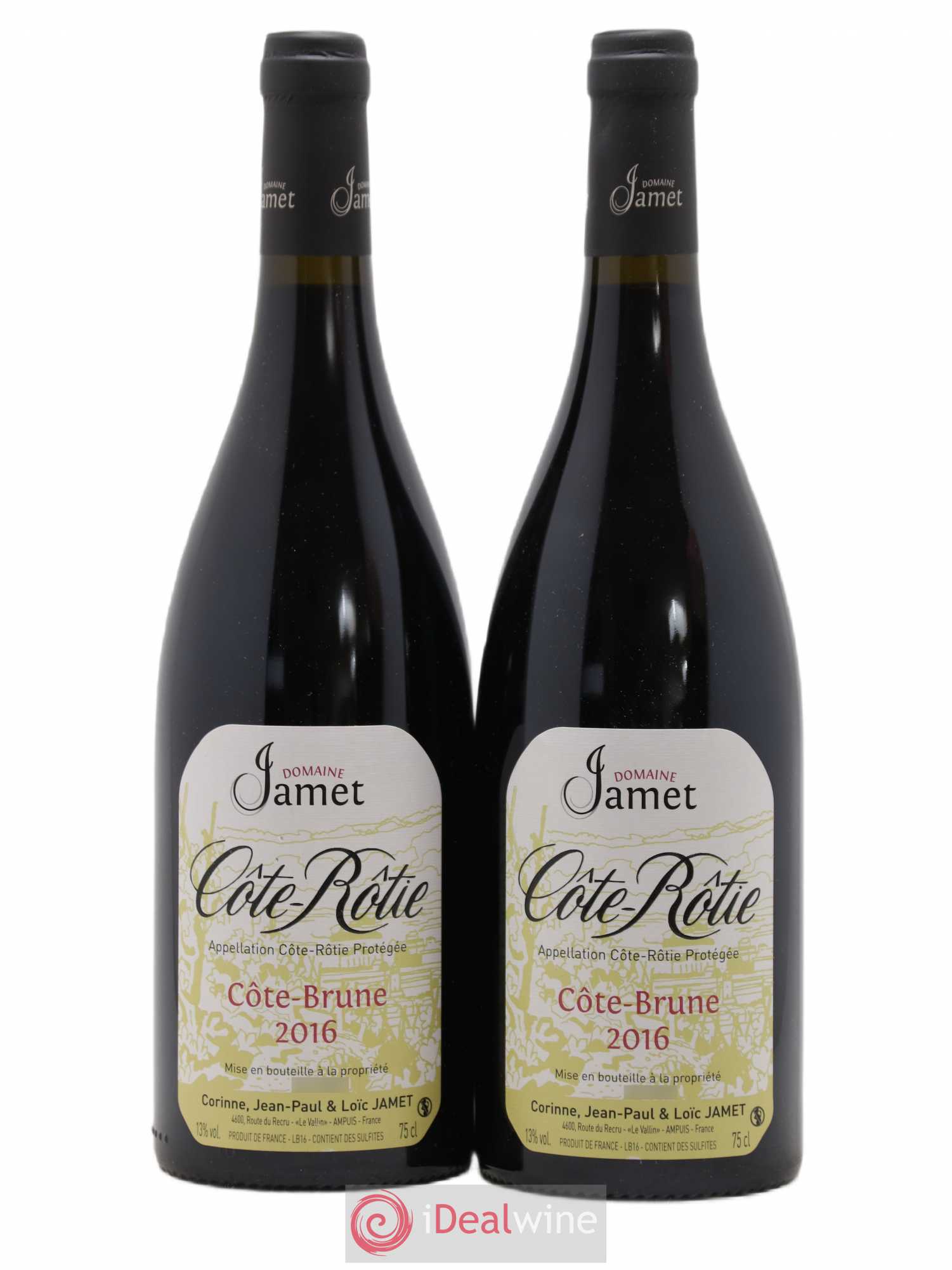 Côte-Rôtie Côte Brune Jamet (Domaine) 2016 - Lot de 2 bouteilles - 0