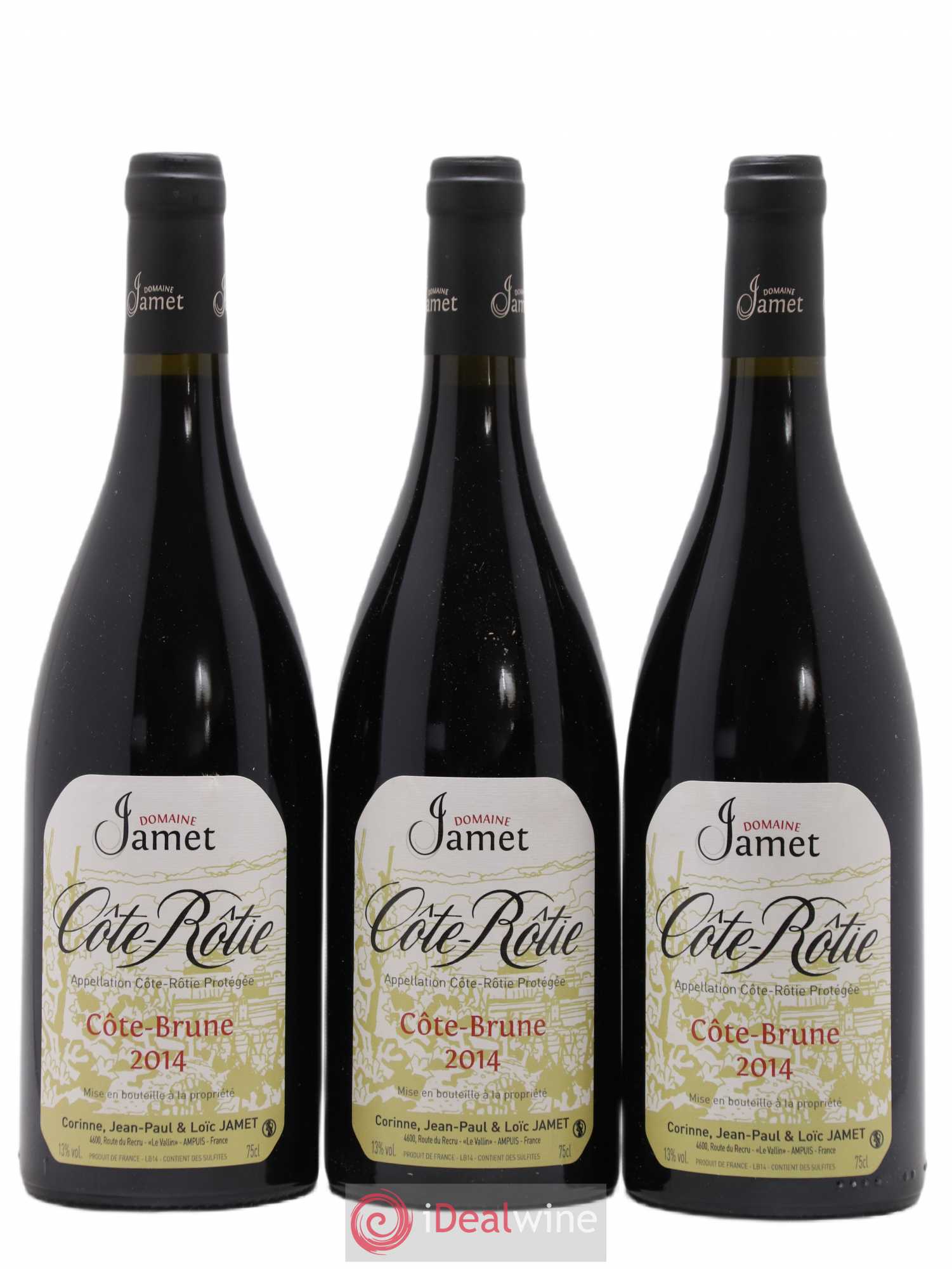 Côte-Rôtie Côte Brune Jamet (Domaine) 2014 - Lot de 3 bouteilles - 0
