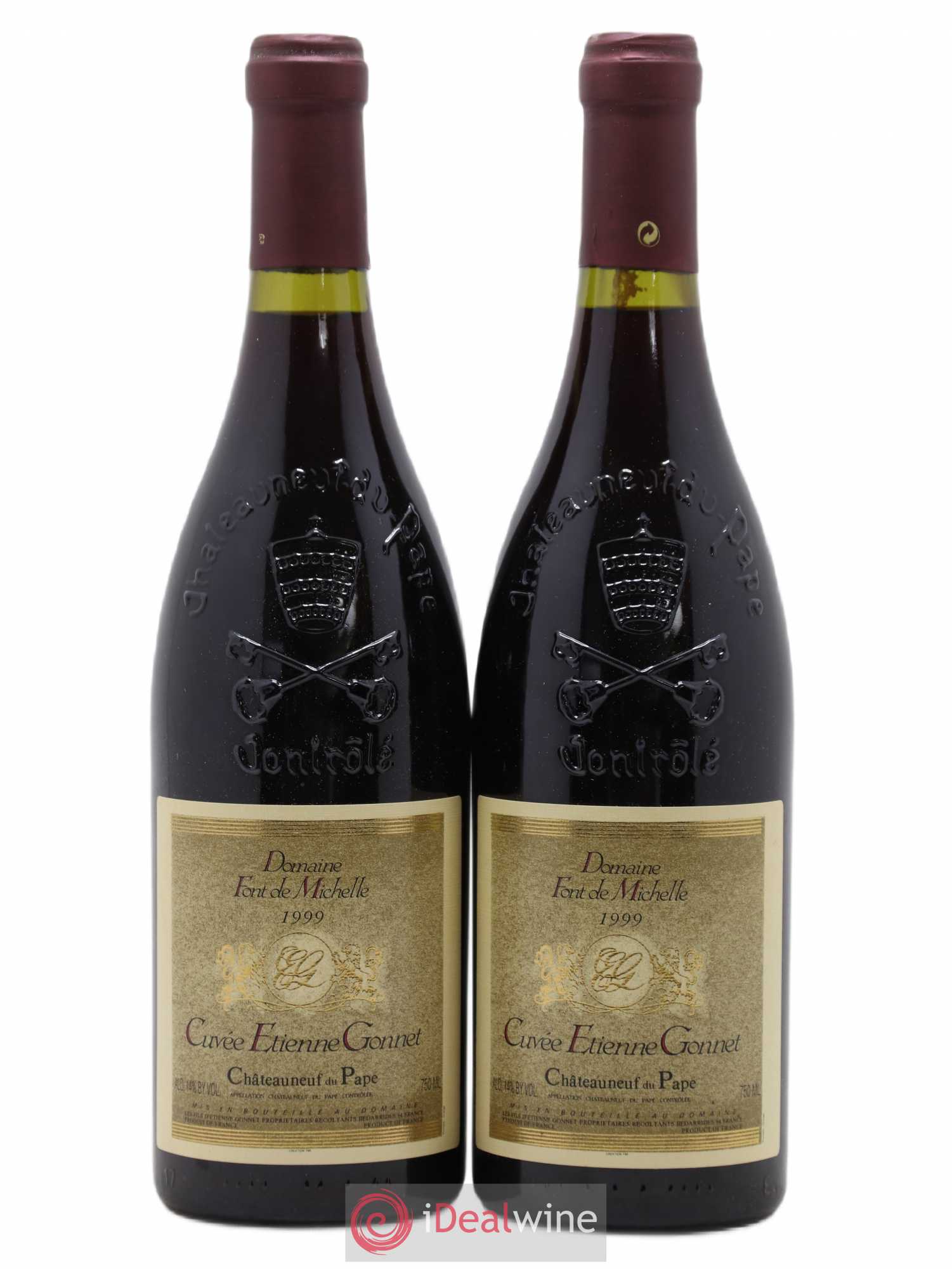 Châteauneuf-du-Pape Domaine Font de Michelle Cuvée Etienne Gonnet Famille Gonnet 1999 - Lot de 2 bouteilles - 0