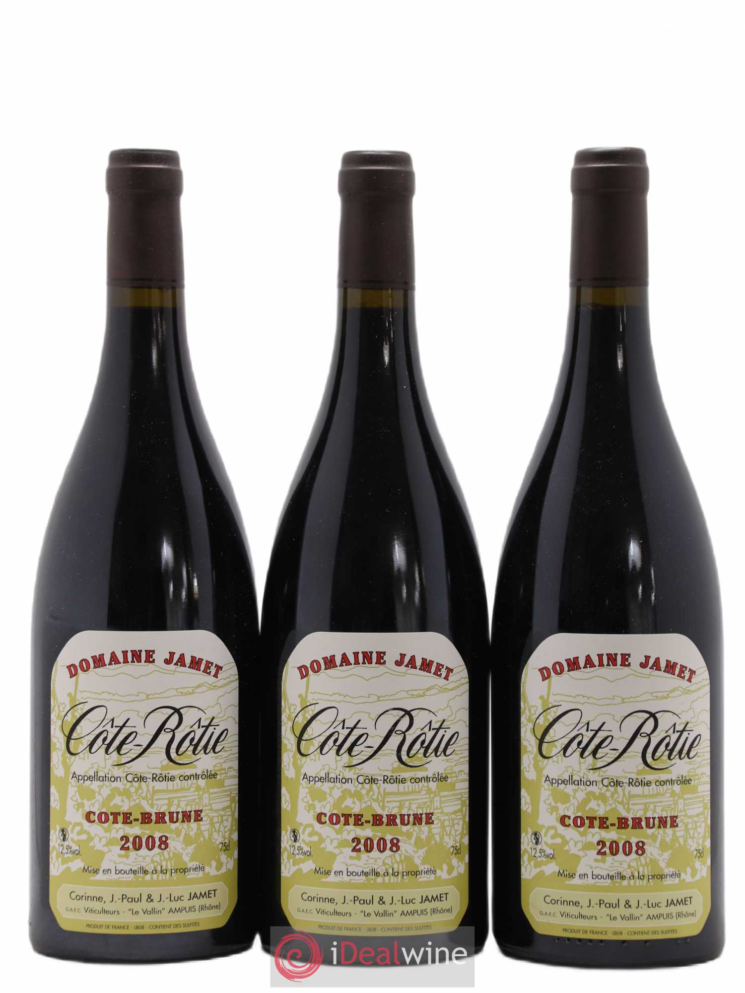 Côte-Rôtie Côte Brune Jamet (Domaine) 2008 - Lot de 3 bouteilles - 0