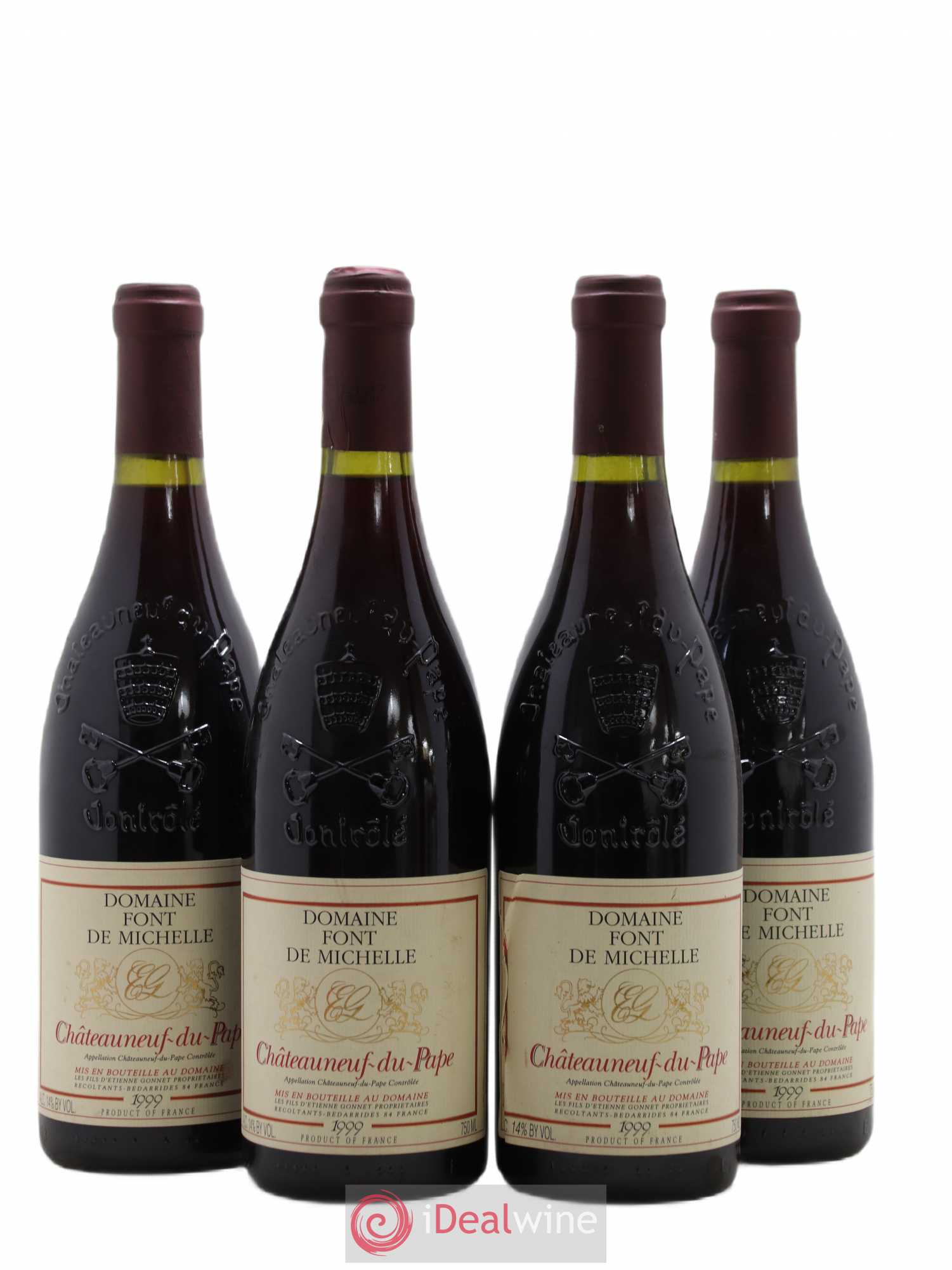 Châteauneuf-du-Pape Domaine Font de Michelle Famille Gonnet 1999 - Lot de 4 bouteilles - 0