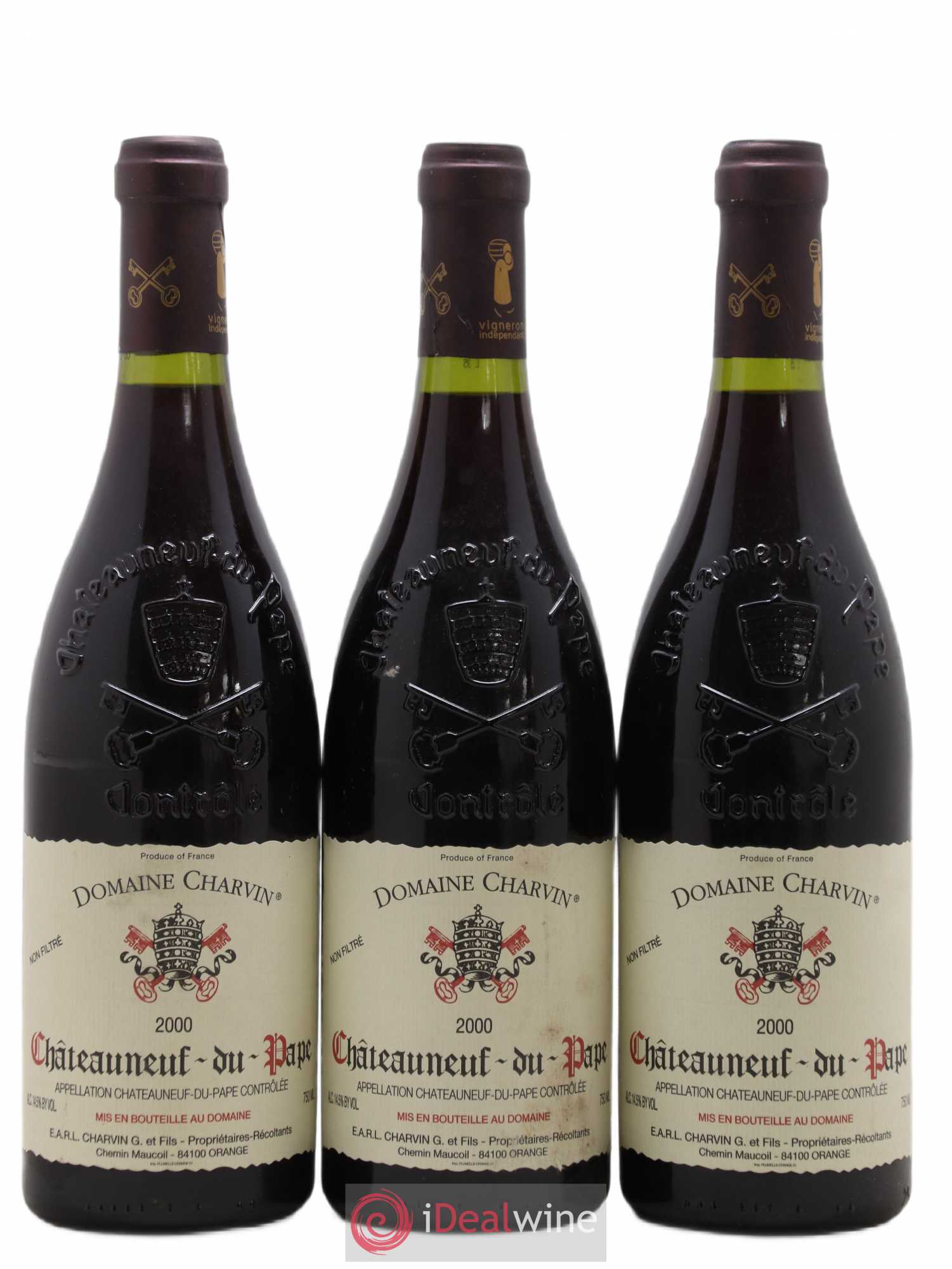 Châteauneuf-du-Pape Charvin (Domaine) 2000 - Lot de 3 bouteilles - 0