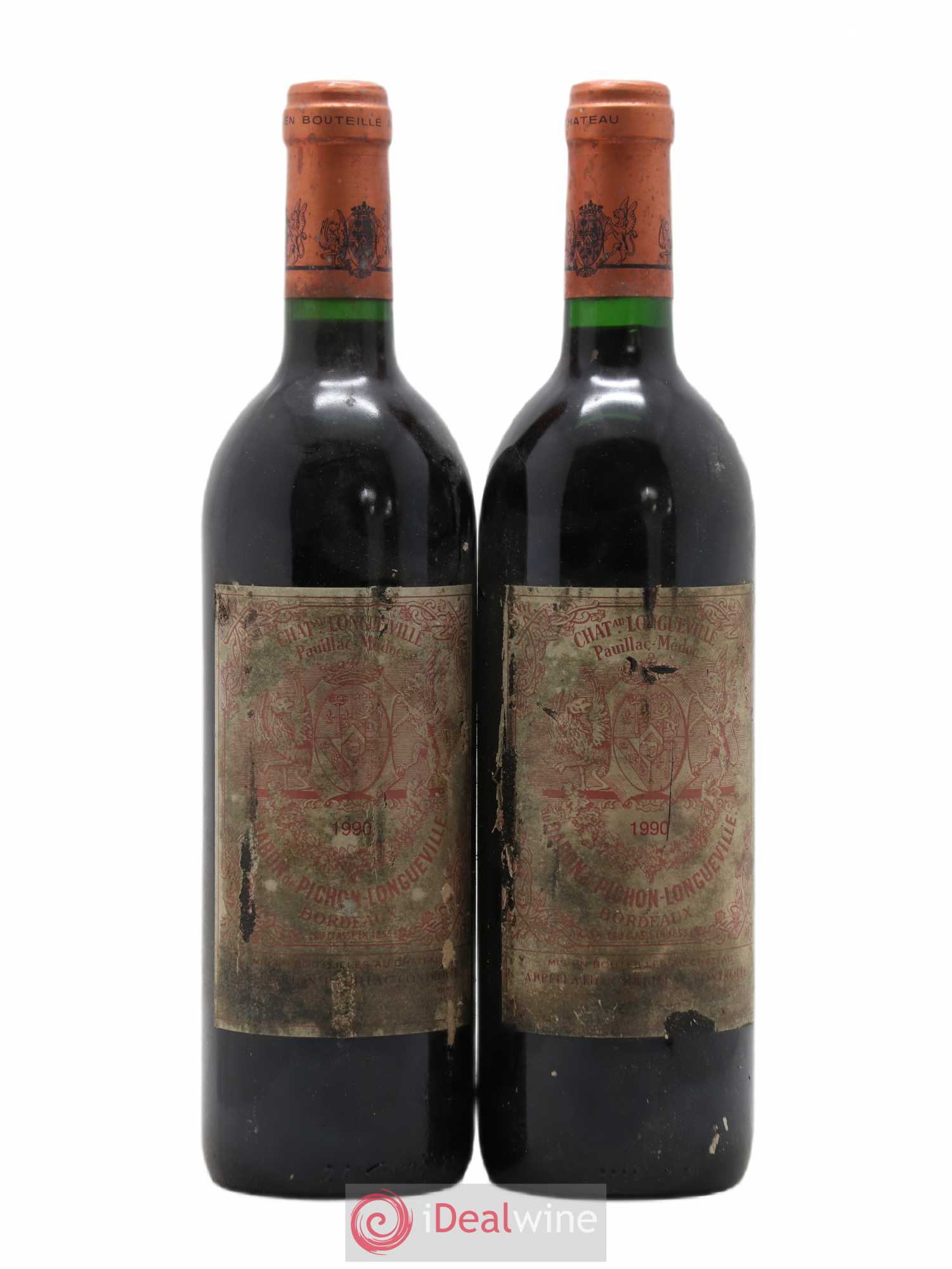 Pichon Longueville Baron 2ème Grand Cru Classé 1990 - Lot de 2 bouteilles - 0