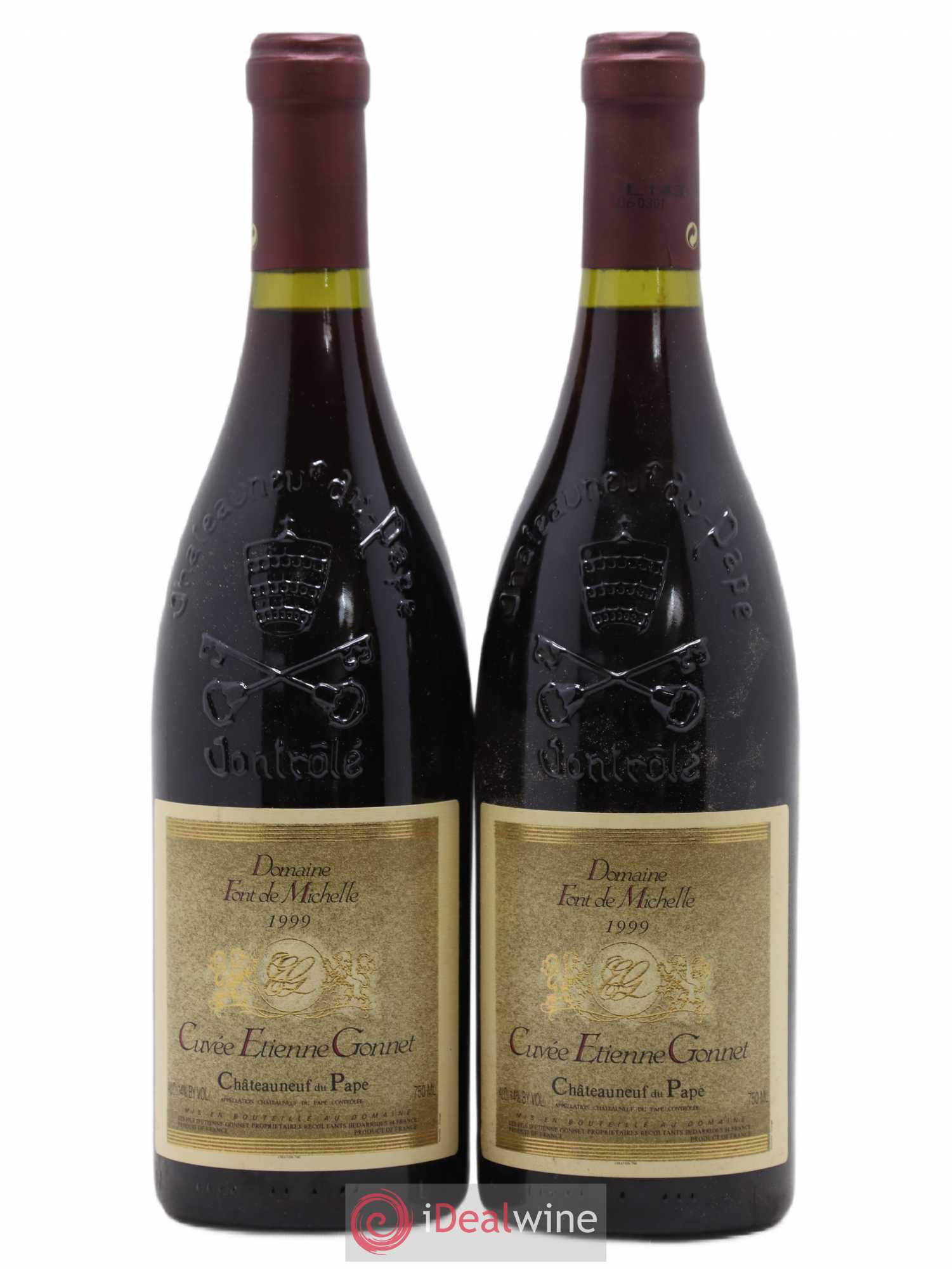Châteauneuf-du-Pape Domaine Font de Michelle Cuvée Etienne Gonnet Famille Gonnet 1999 - Lot de 2 bouteilles - 0