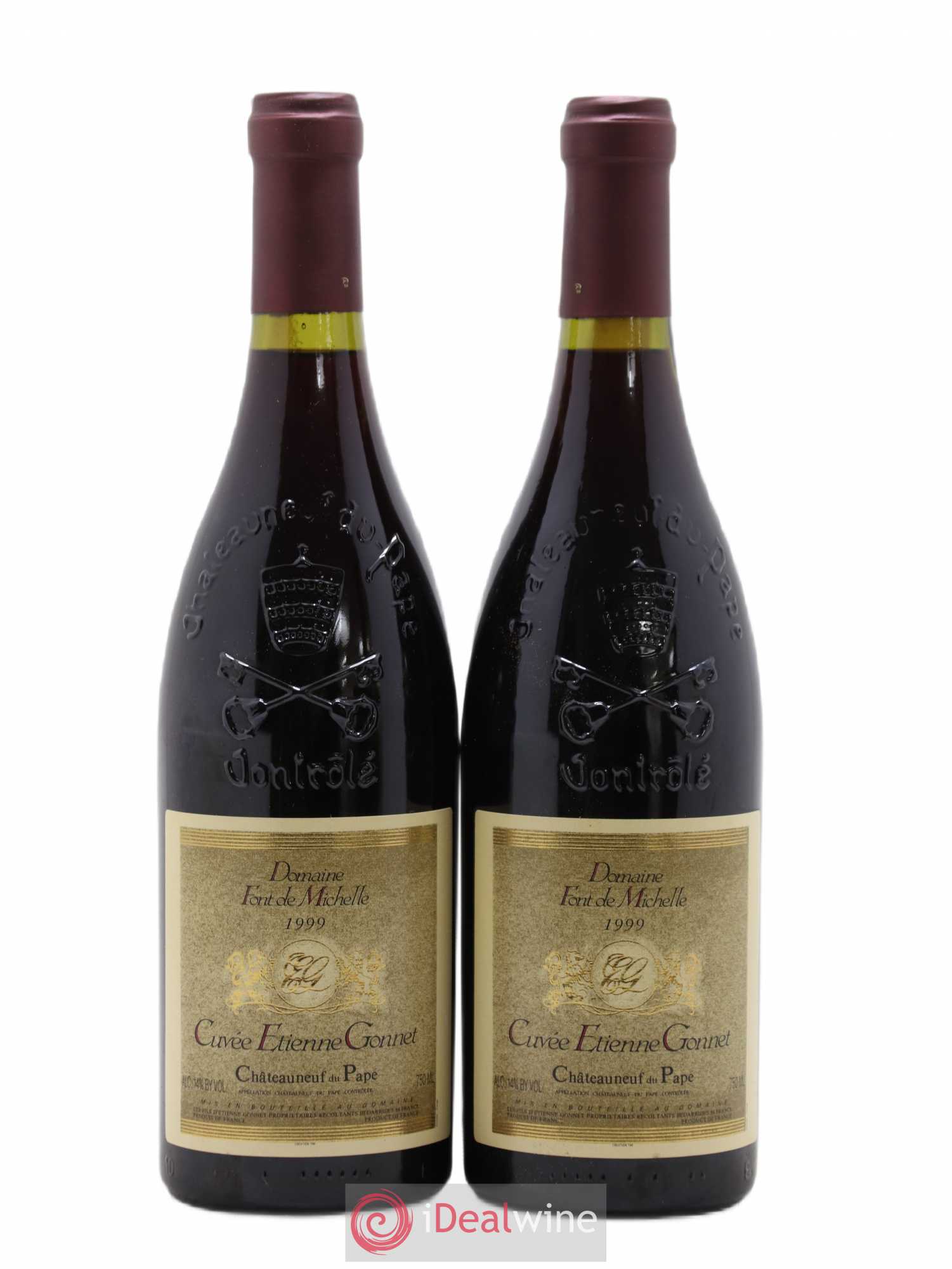 Châteauneuf-du-Pape Domaine Font de Michelle Cuvée Etienne Gonnet Famille Gonnet 1999 - Lot de 2 bouteilles - 0