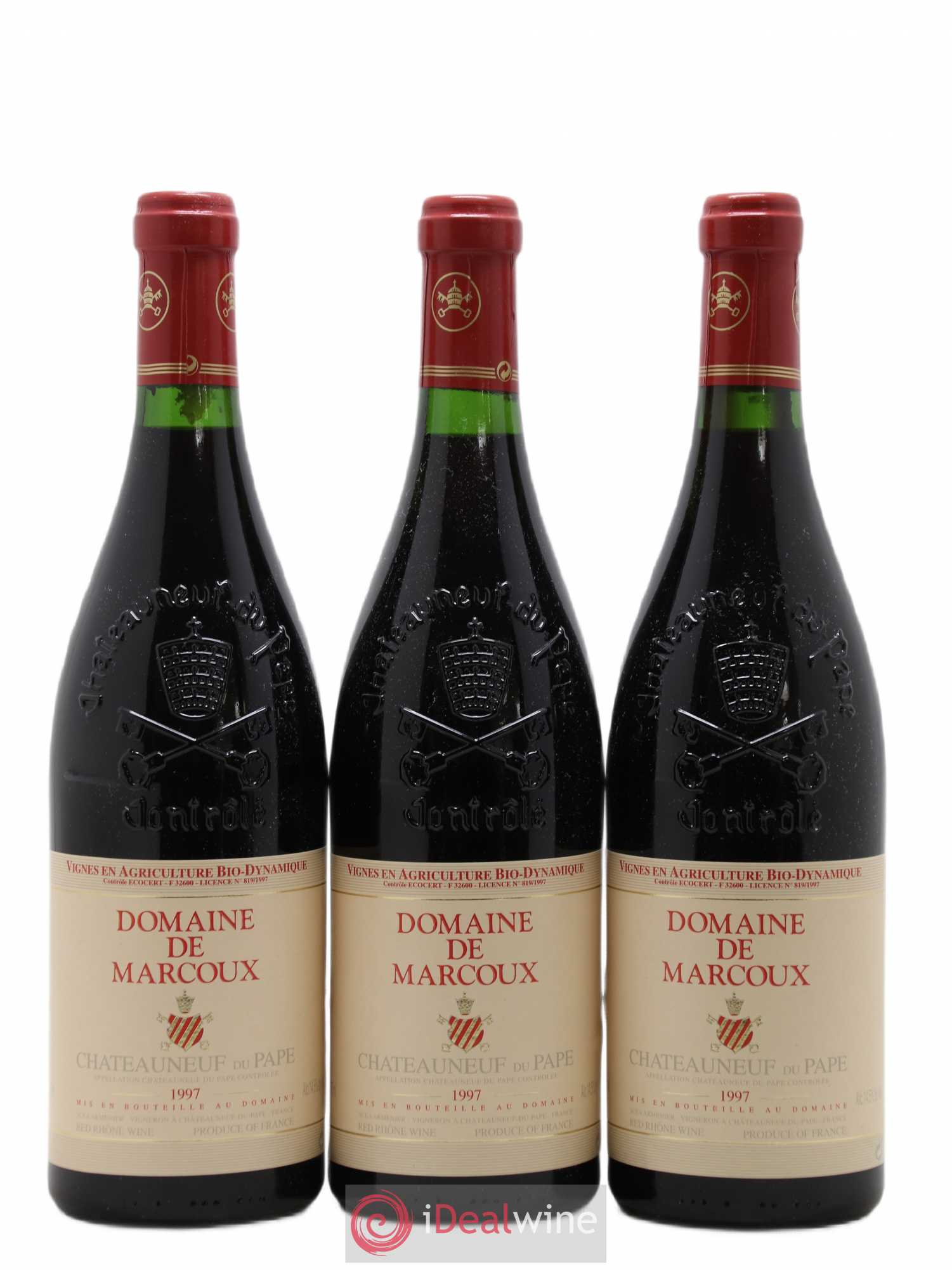 Châteauneuf-du-Pape Marcoux (Domaine de) 1997 - Lot de 3 bouteilles - 0