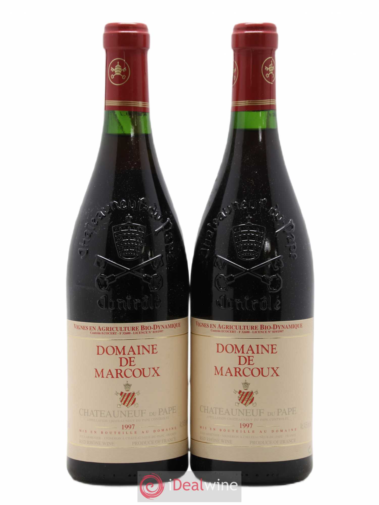 Châteauneuf-du-Pape Marcoux (Domaine de) 1997 - Lot de 2 bouteilles - 0