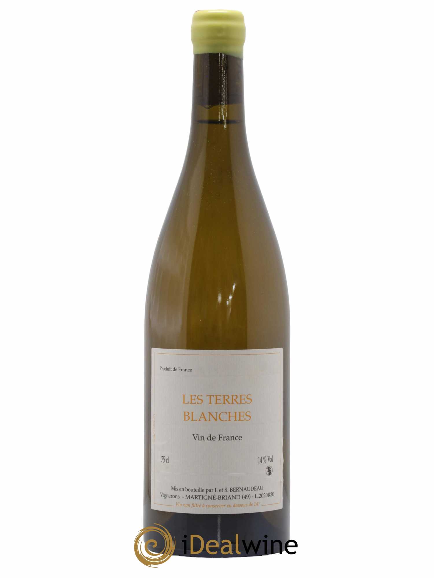 Vin de France Les Terres Blanches Stéphane Bernaudeau 2020 - Lot de 1 bouteille - 0