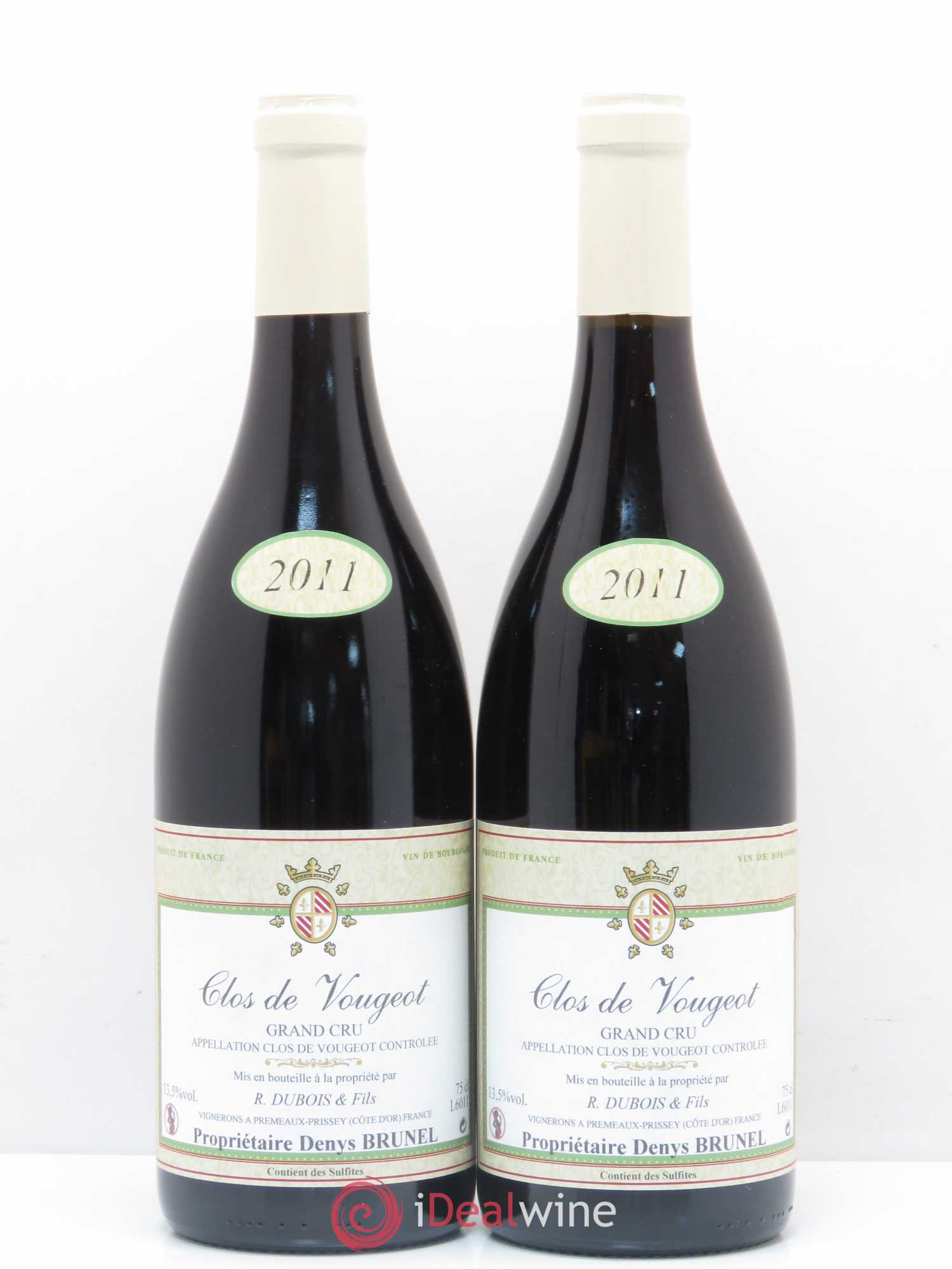 Clos de Vougeot Grand Cru Domaine Dubois 2011 - Lot de 2 bouteilles - 0
