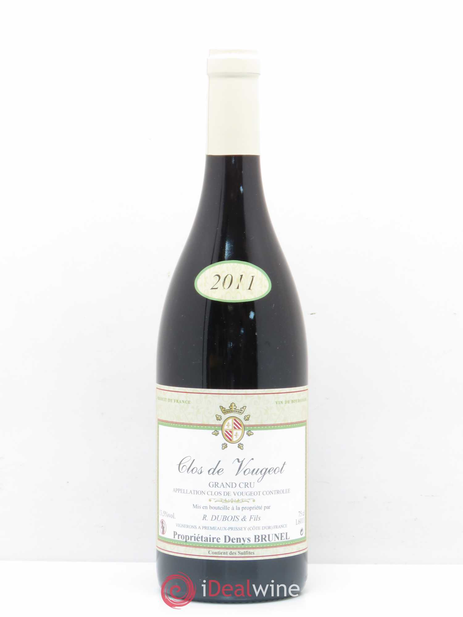 Clos de Vougeot Grand Cru Domaine Dubois 2011 - Lot de 1 bouteille - 0