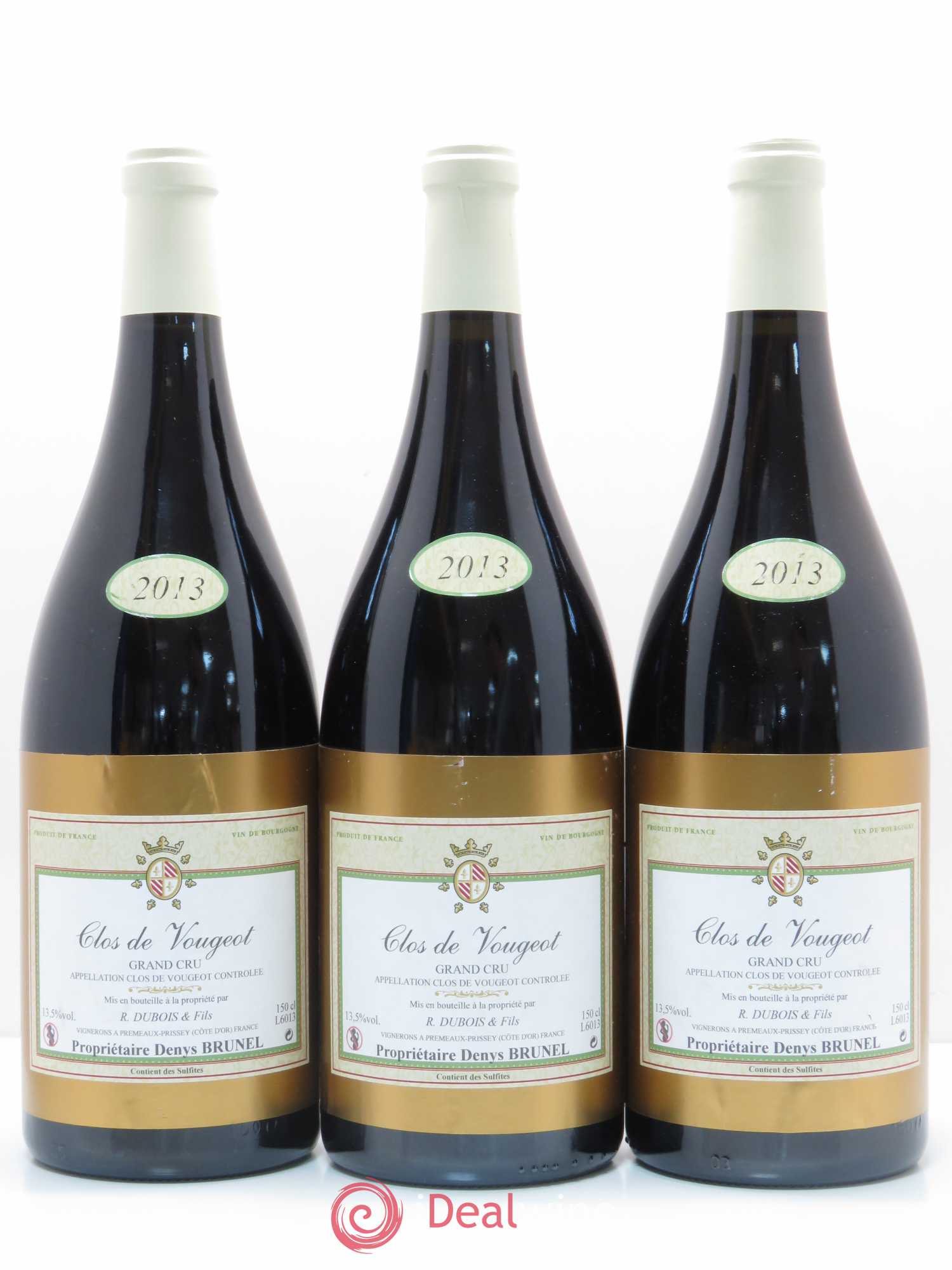 Clos de Vougeot Grand Cru Domaine Dubois 2013 - Lot de 3 magnums - 0