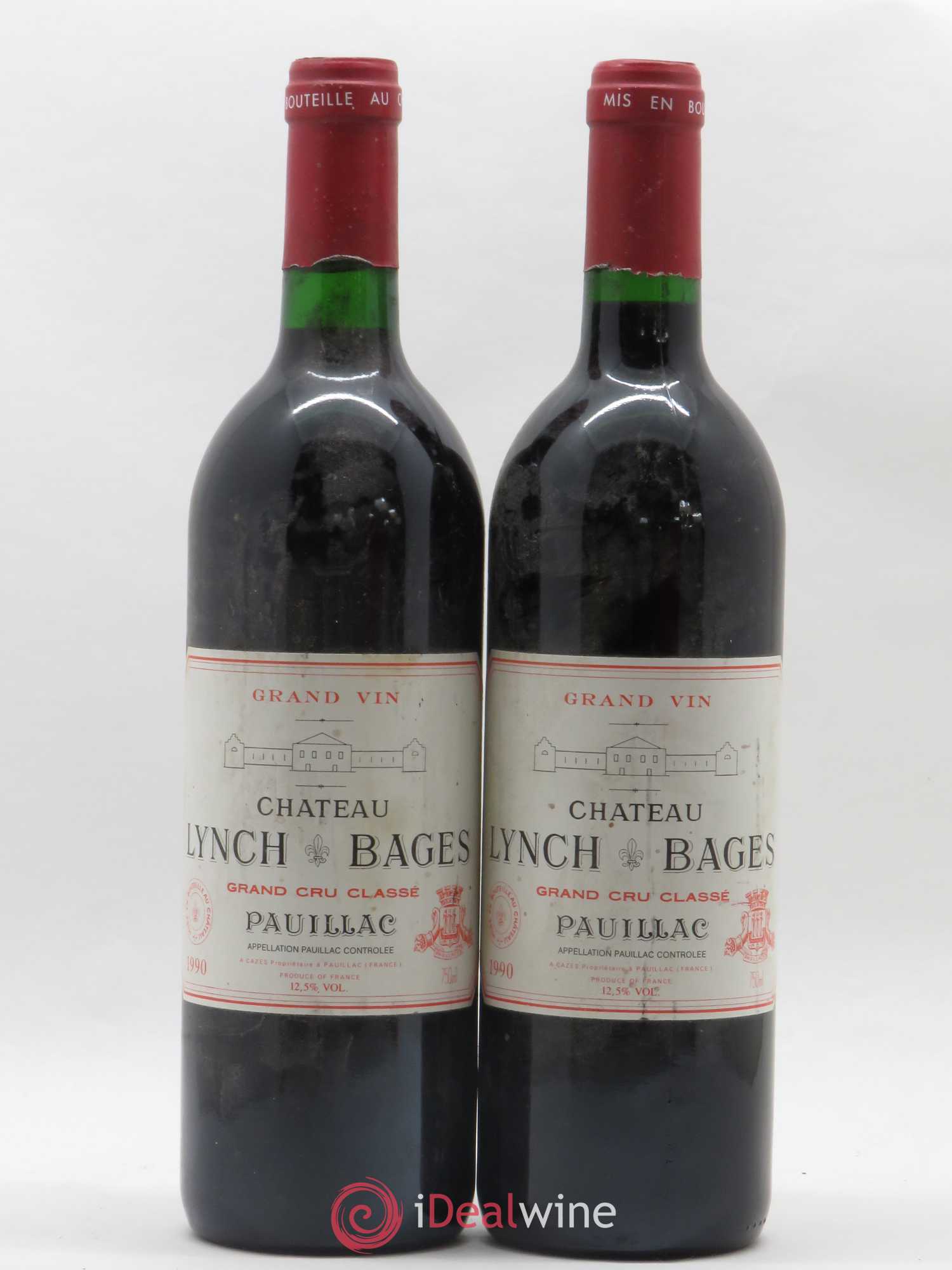 Château Lynch Bages 5ème Grand Cru Classé 1990 - Lot de 2 bouteilles - 0
