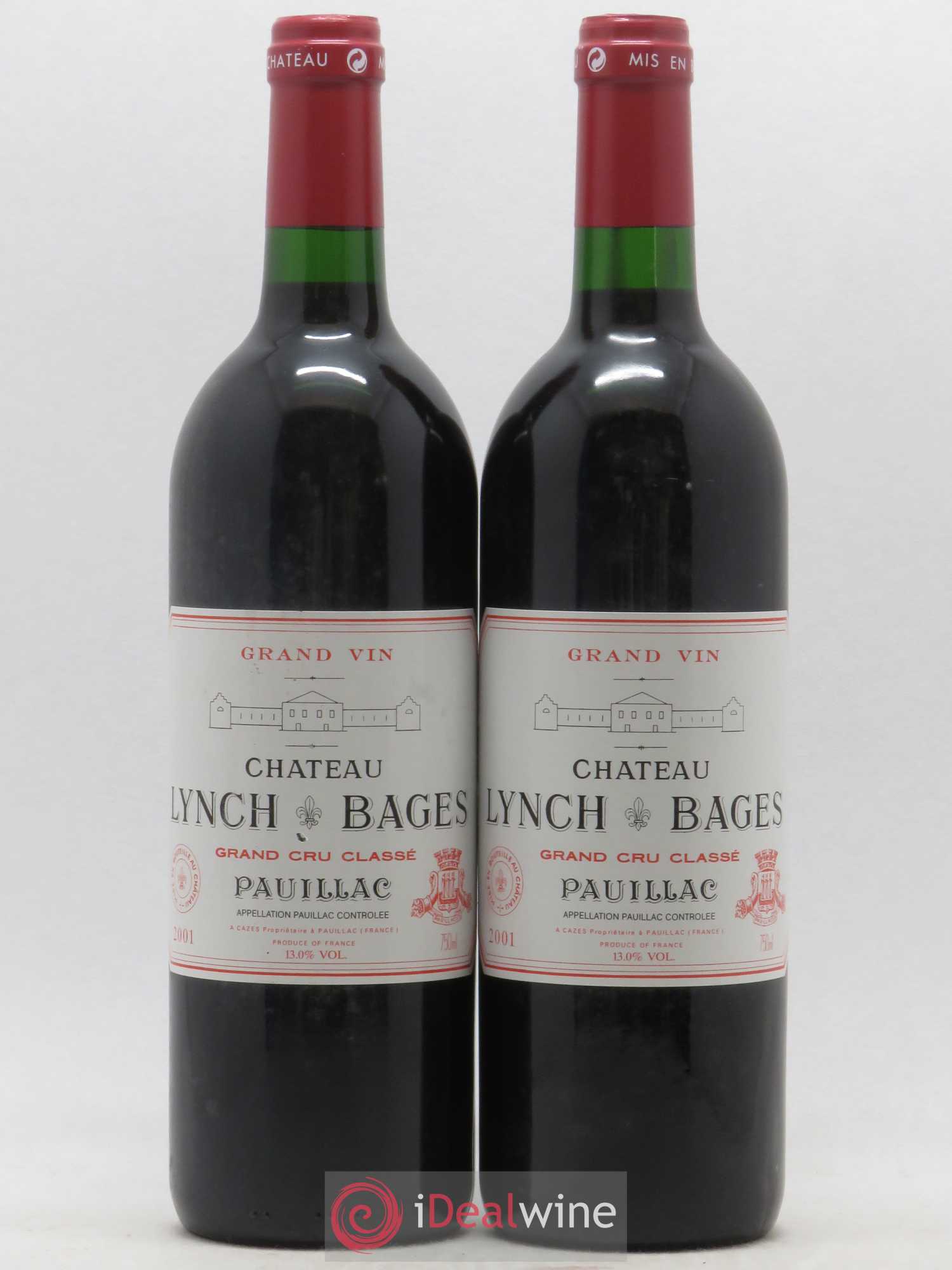 Château Lynch Bages 5ème Grand Cru Classé 2001 - Lot de 2 bouteilles - 0