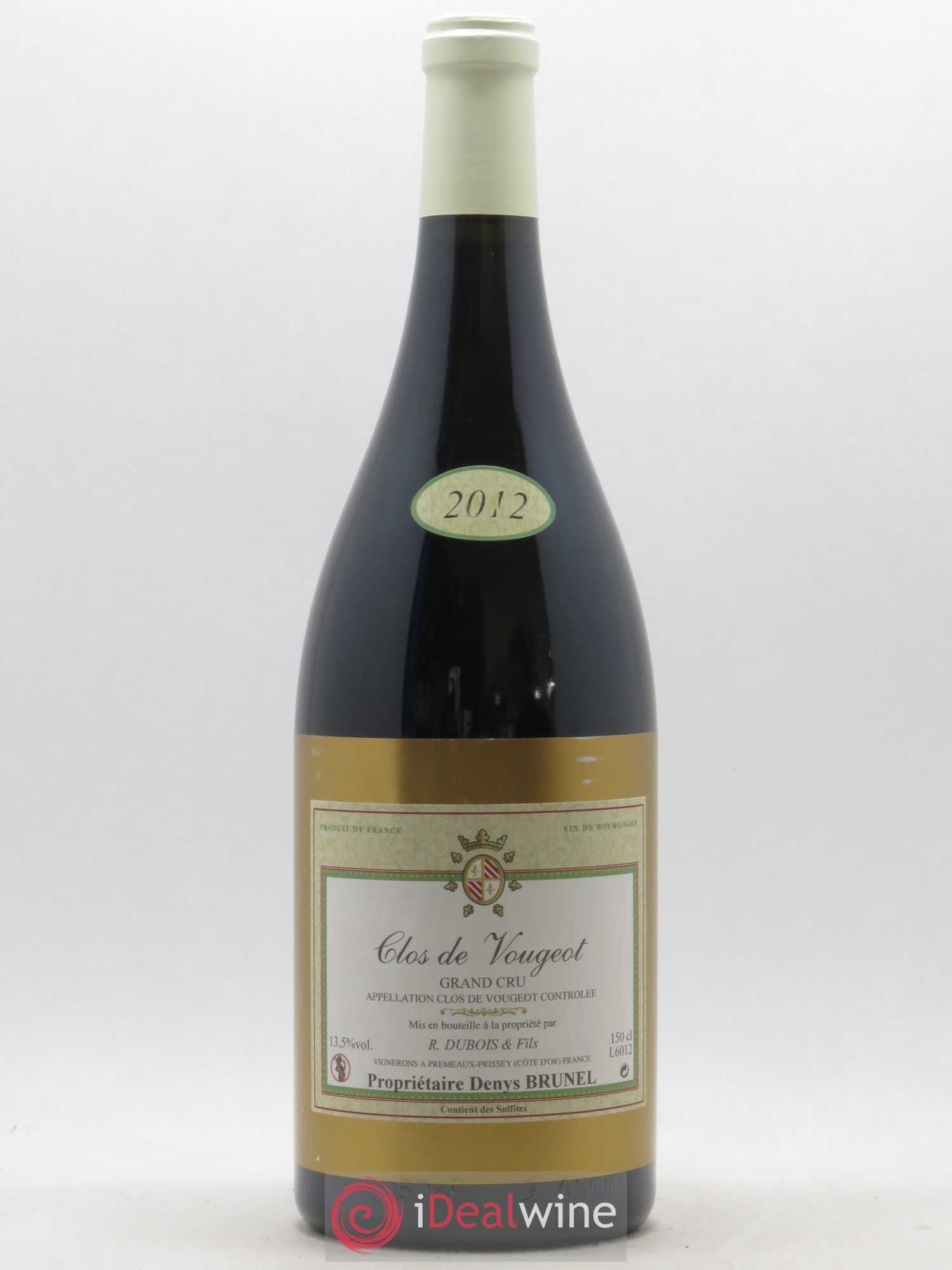 Clos de Vougeot Grand Cru Dubois et Fils 2012 - Posten von 1 Magnum - 0