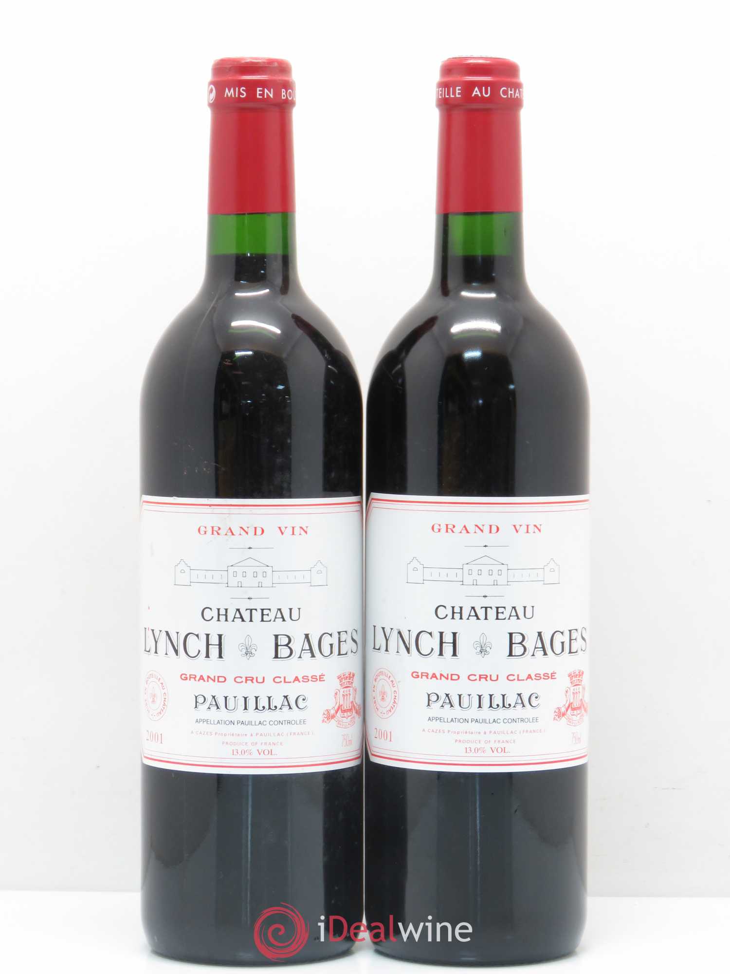 Château Lynch Bages 5ème Grand Cru Classé 2001 - Lot de 2 bouteilles - 0