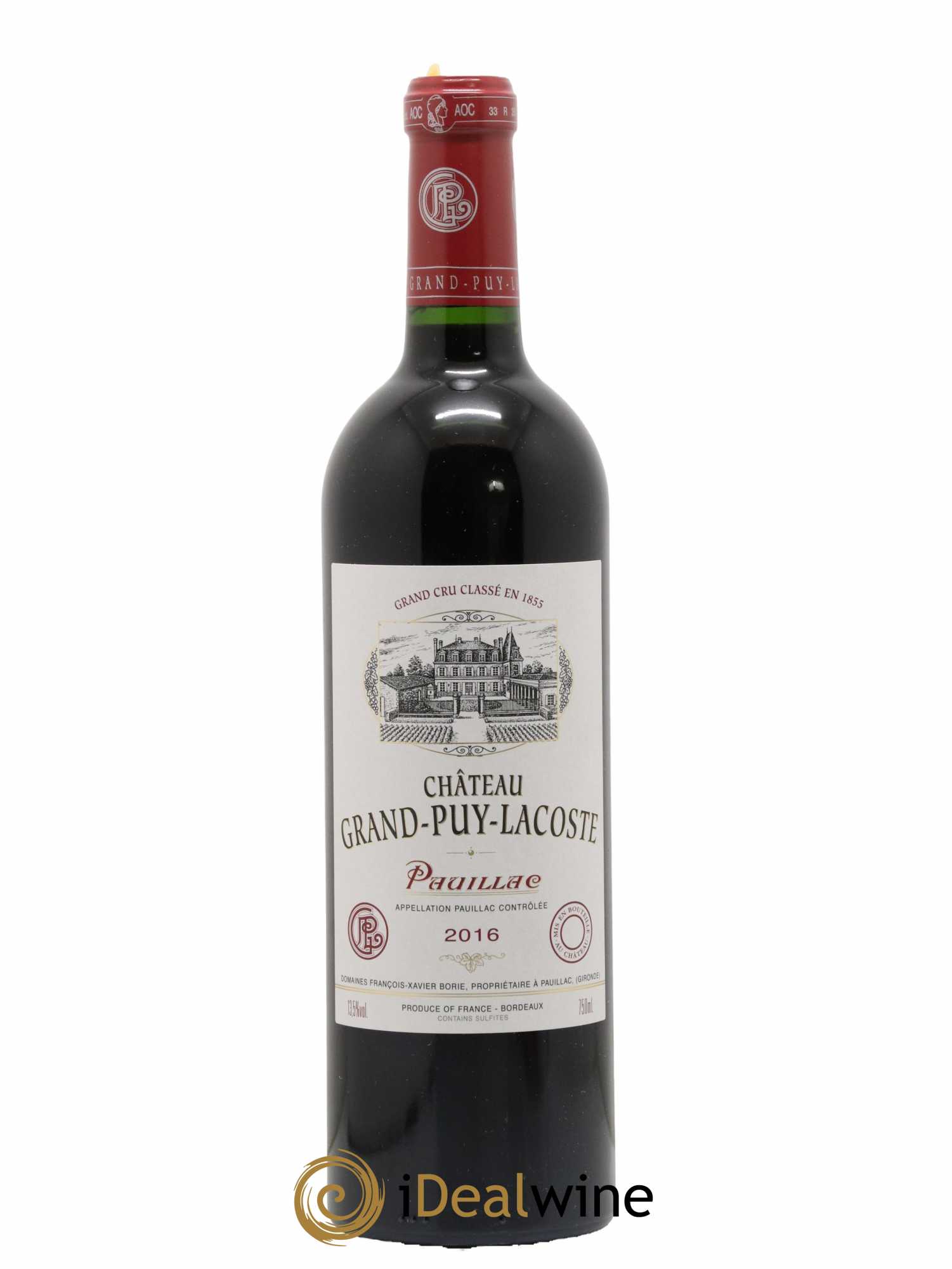 Château Grand Puy Lacoste 5ème Grand Cru Classé 2016 - Lot de 1 bouteille - 0