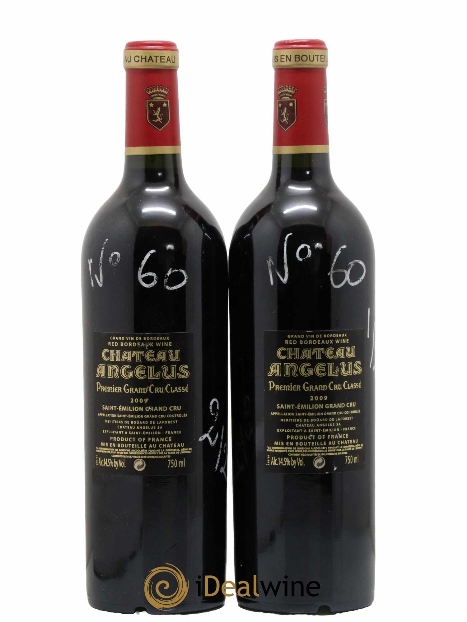 Château Angélus 1er Grand Cru Classé A 2009 - Lot de 2 bouteilles - 1