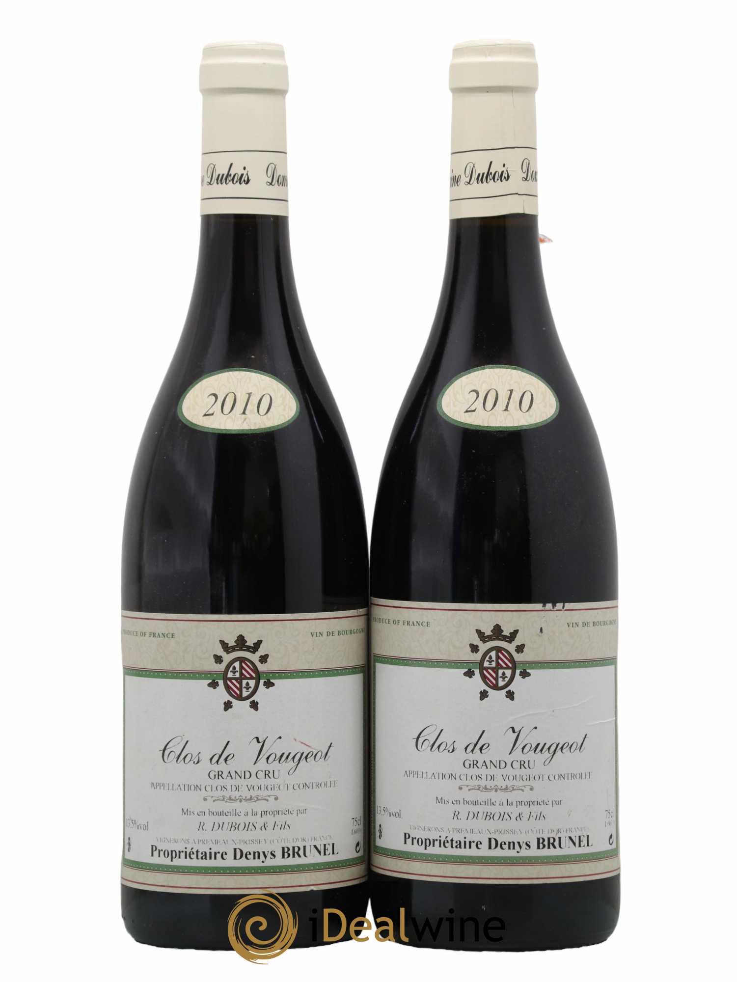 Clos de Vougeot Grand Cru Domaine Dubois et Fils 2010 - Lot de 2 bouteilles - 0