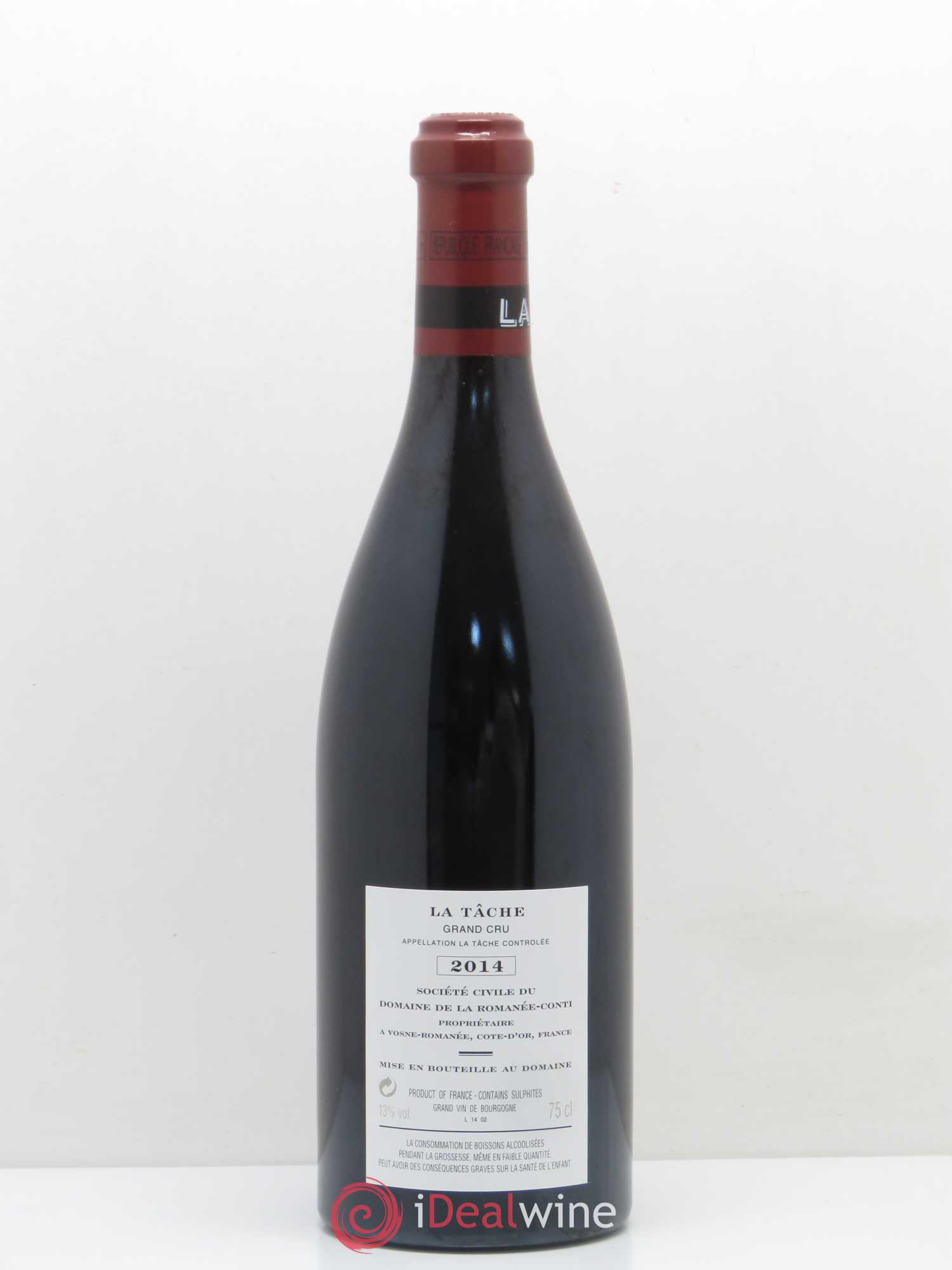 La Tâche Grand Cru Domaine de la Romanée-Conti 2014 - Lot de 1 bouteille - 1