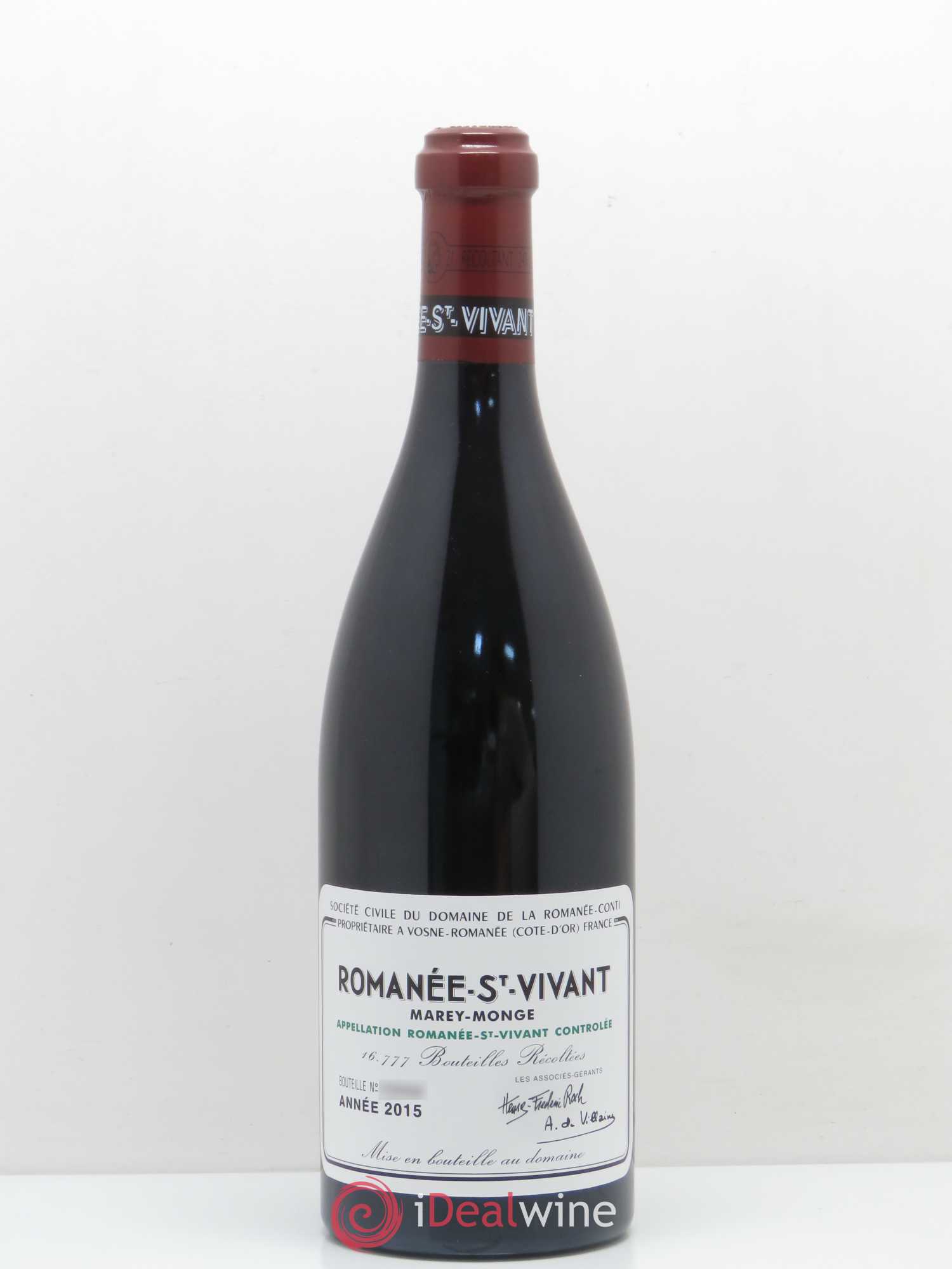 Romanée-Saint-Vivant Grand Cru Domaine de la Romanée-Conti 2015 - Lot de 1 bouteille - 0