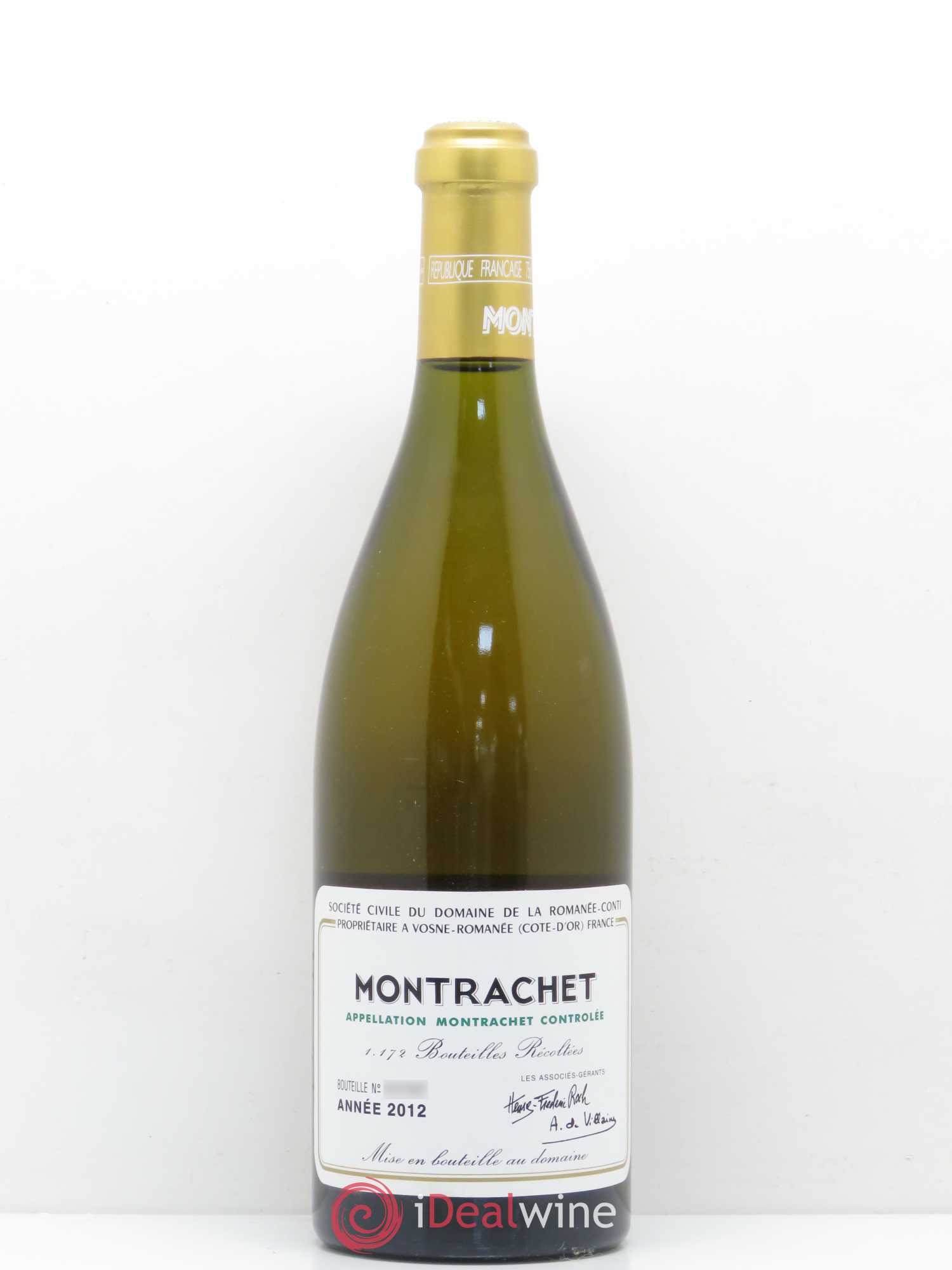 Montrachet Grand Cru Domaine de la Romanée-Conti 2012 - Lot de 1 bouteille - 0