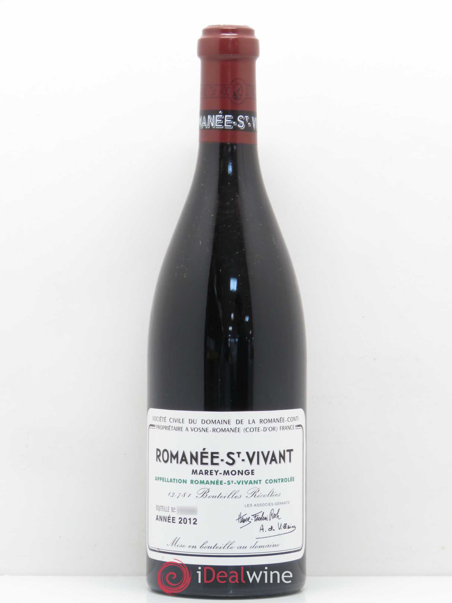 Romanée-Saint-Vivant Grand Cru Domaine de la Romanée-Conti 2012 - Lot de 1 bouteille - 0