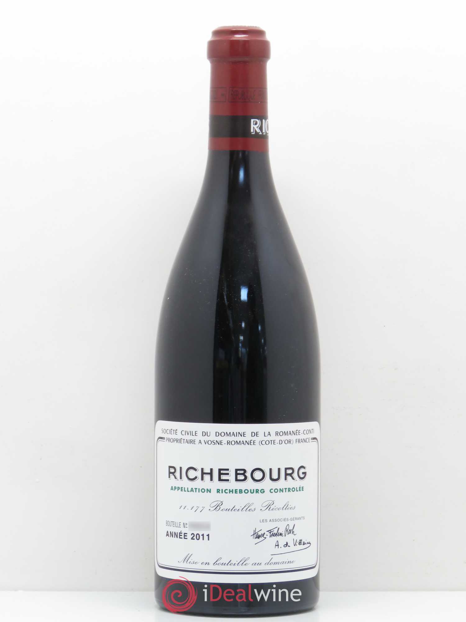 Richebourg Grand Cru Domaine de la Romanée-Conti 2011 - Lot de 1 bouteille - 0