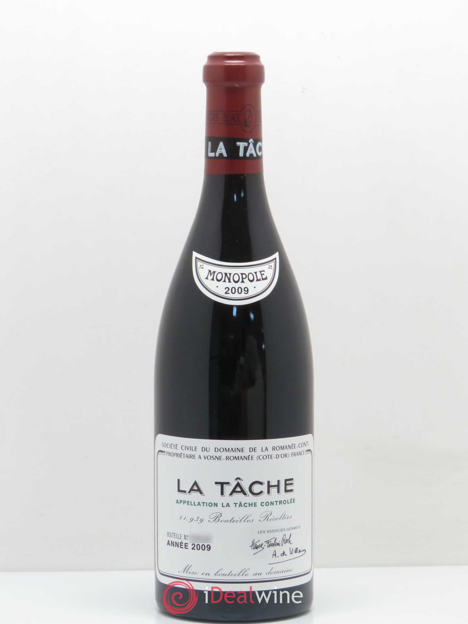 La Tâche Grand Cru Domaine de la Romanée-Conti 2009 - Lot de 1 bouteille - 0