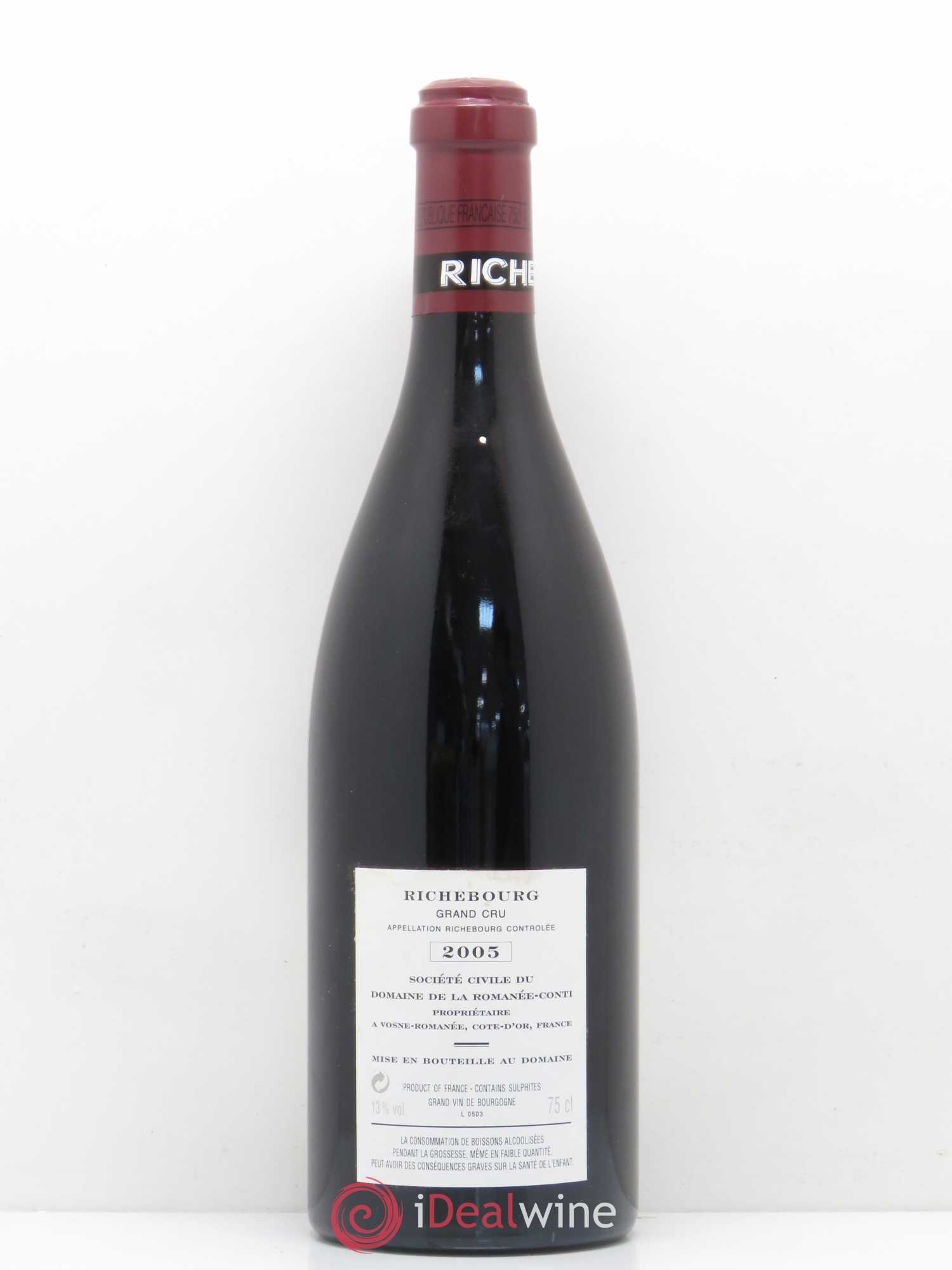 Richebourg Grand Cru Domaine de la Romanée-Conti 2005 - Lot de 1 bouteille - 1