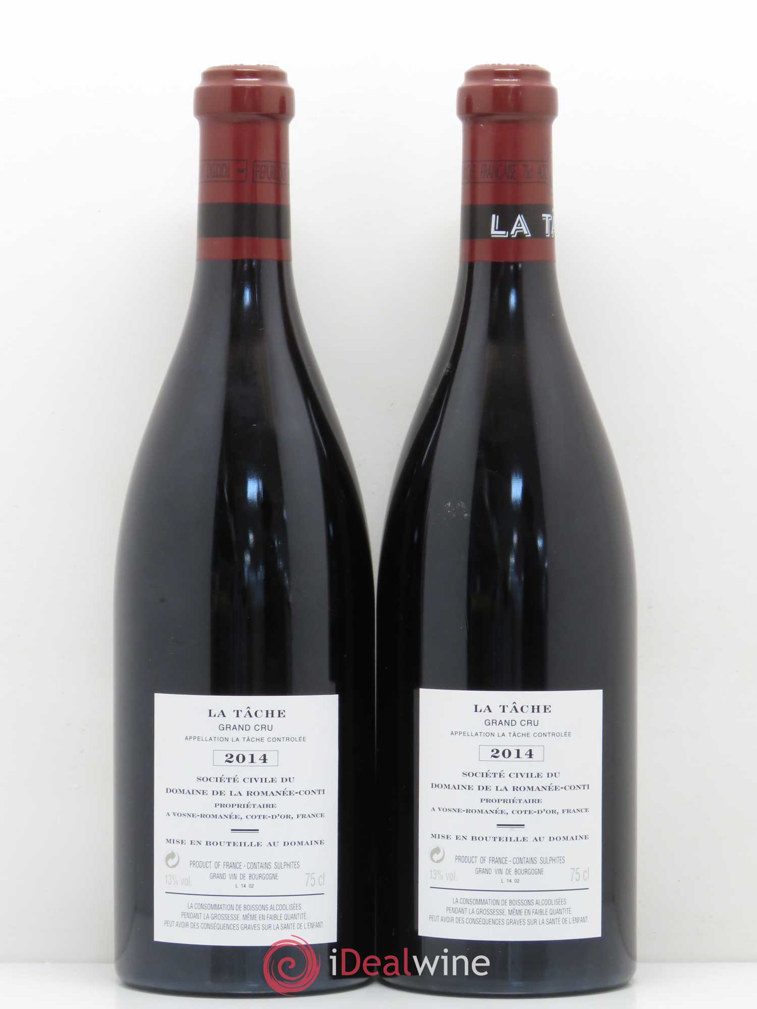 La Tâche Grand Cru Domaine de la Romanée-Conti 2014 - Lot de 2 bouteilles - 1