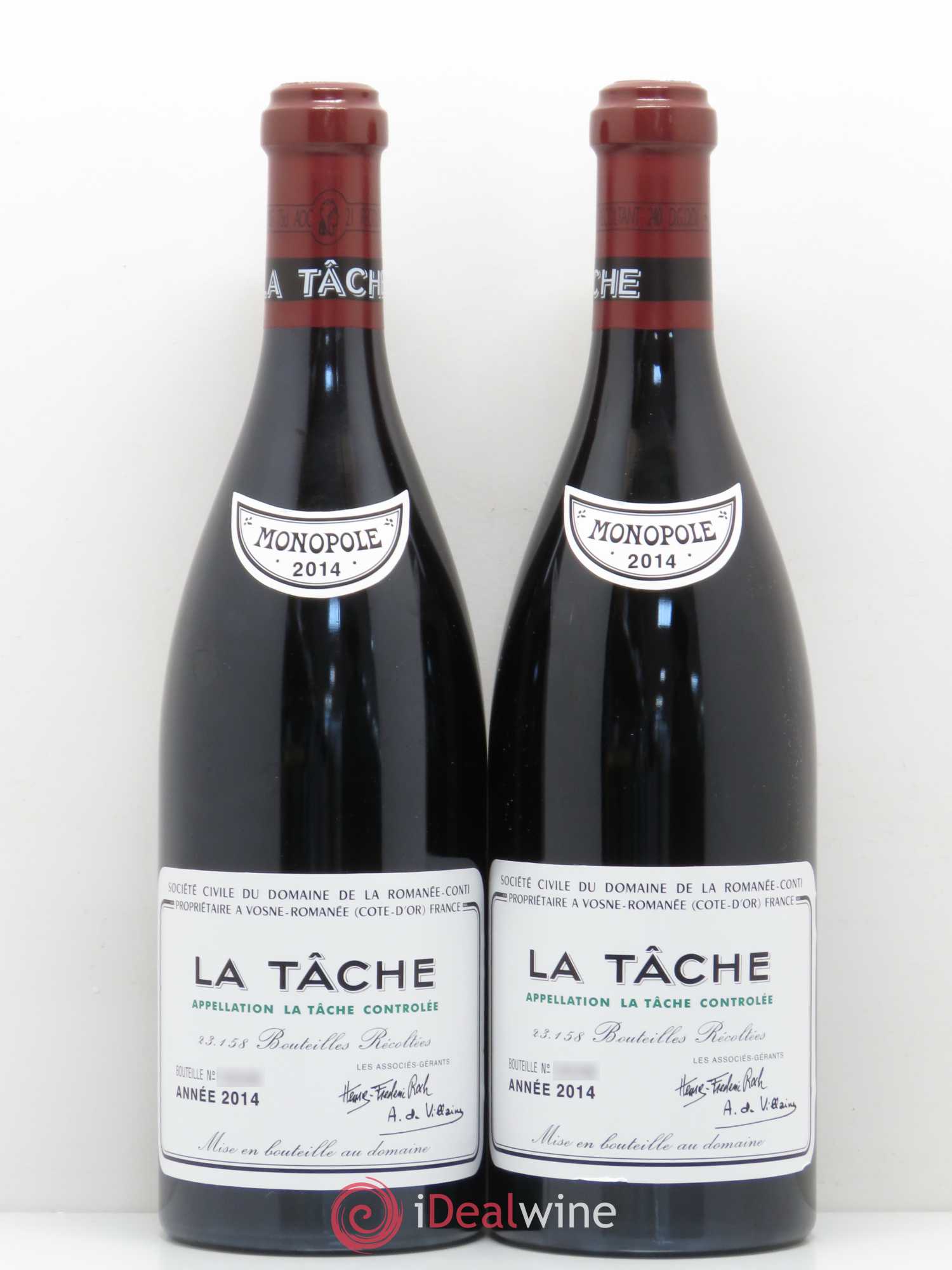 La Tâche Grand Cru Domaine de la Romanée-Conti 2014 - Lot de 2 bouteilles - 0