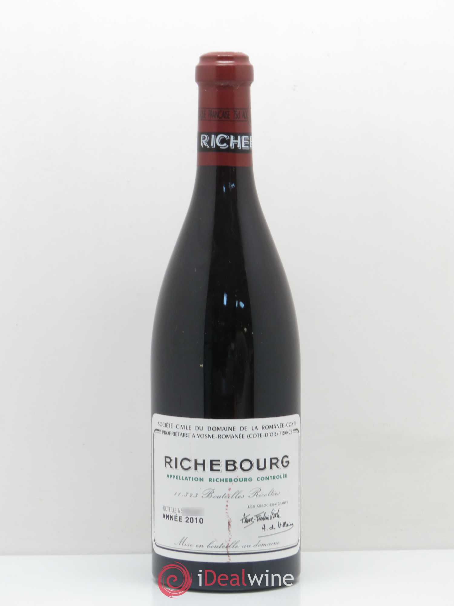 Richebourg Grand Cru Domaine de la Romanée-Conti 2010 - Lot de 1 bouteille - 0