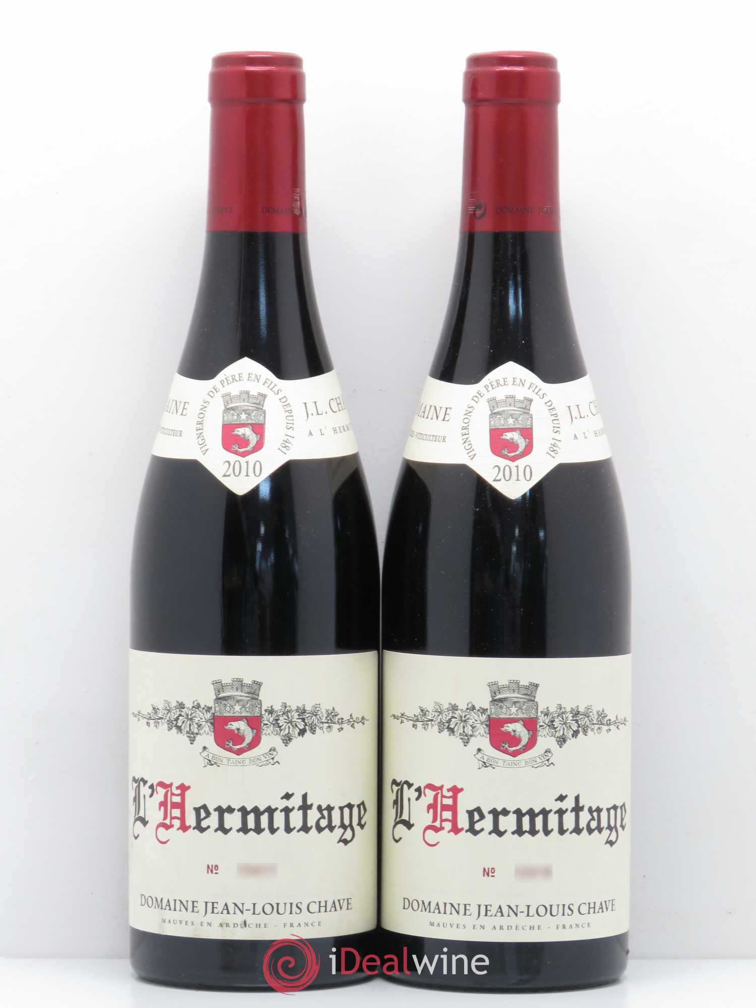 Hermitage Jean-Louis Chave 2010 - Lot de 2 bouteilles - 0