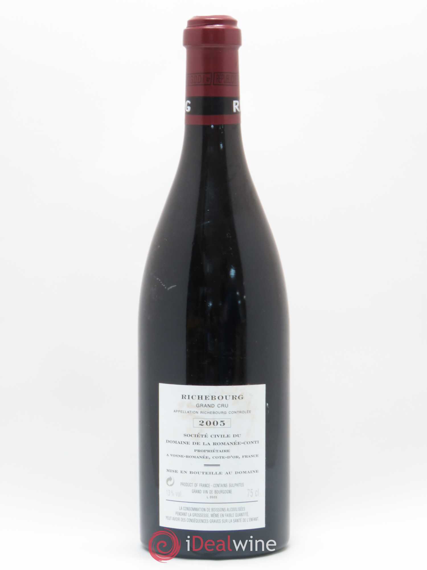 Richebourg Grand Cru Domaine de la Romanée-Conti 2005 - Lot de 1 bouteille - 1