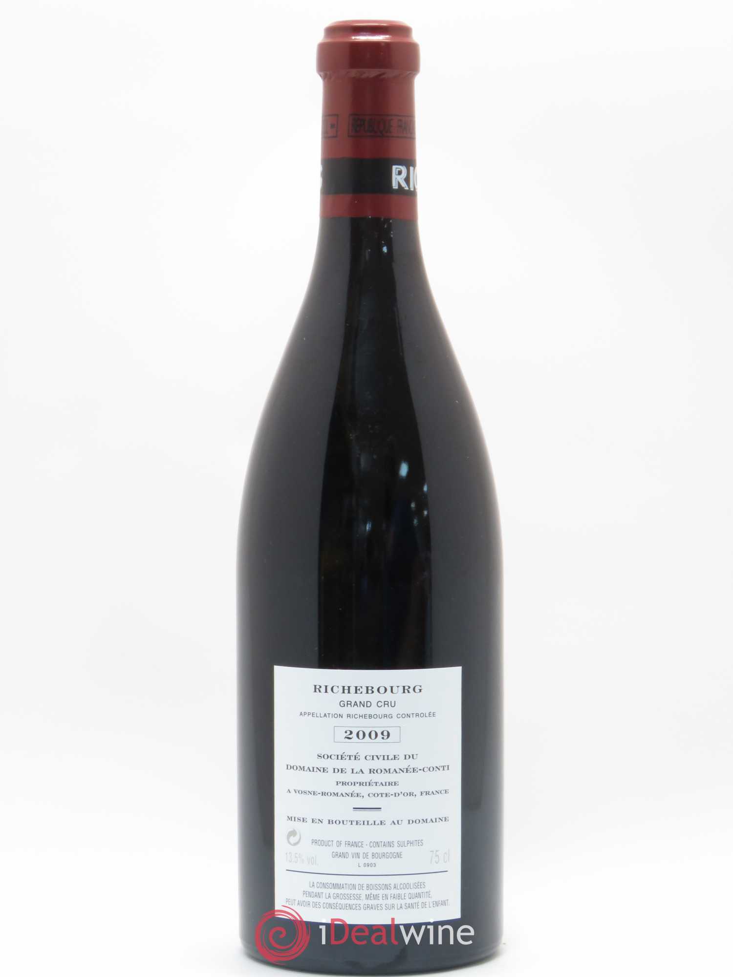 Richebourg Grand Cru Domaine de la Romanée-Conti 2009 - Lot de 1 bouteille - 1