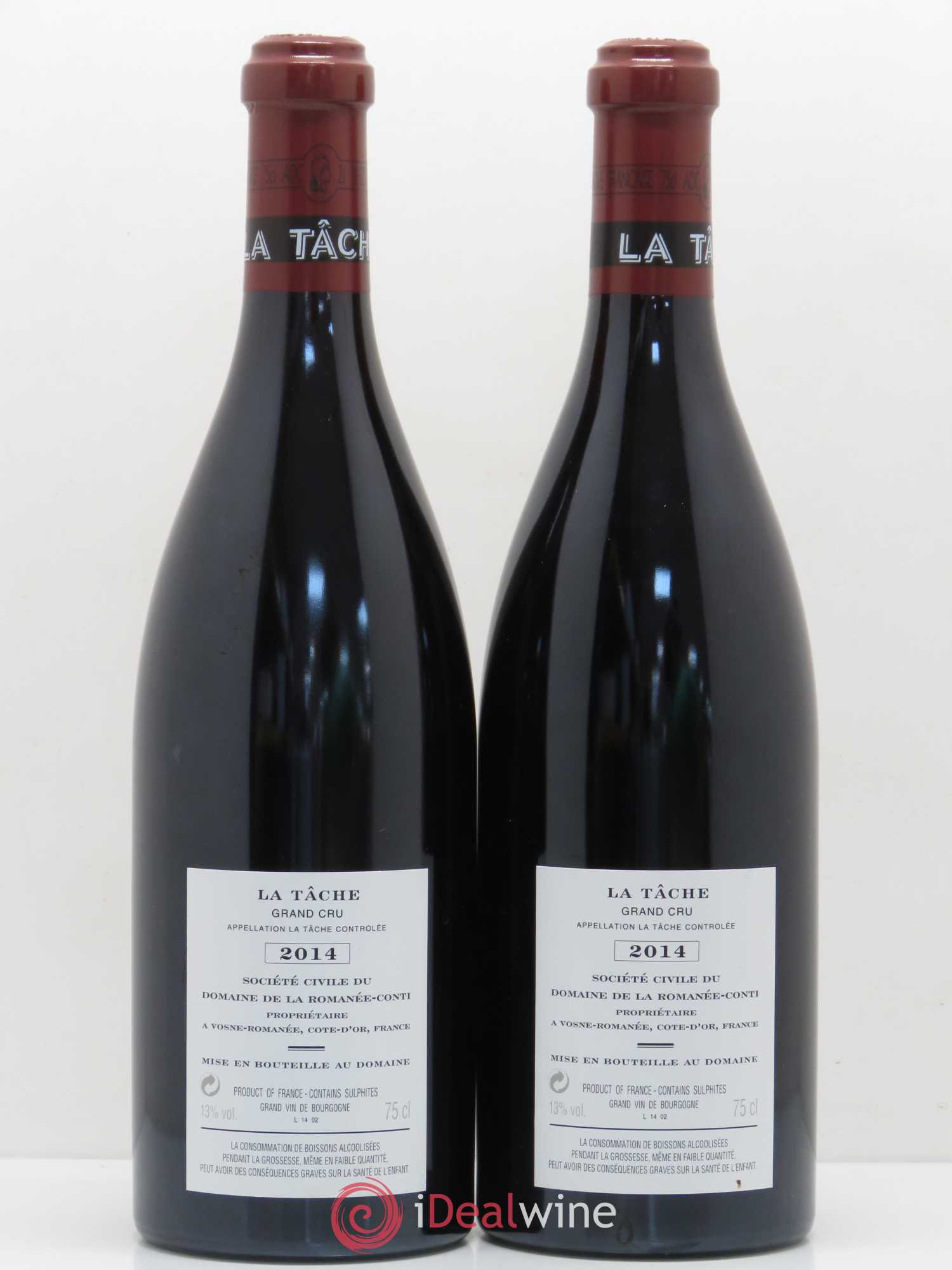 La Tâche Grand Cru Domaine de la Romanée-Conti 2014 - Lot de 2 bouteilles - 1