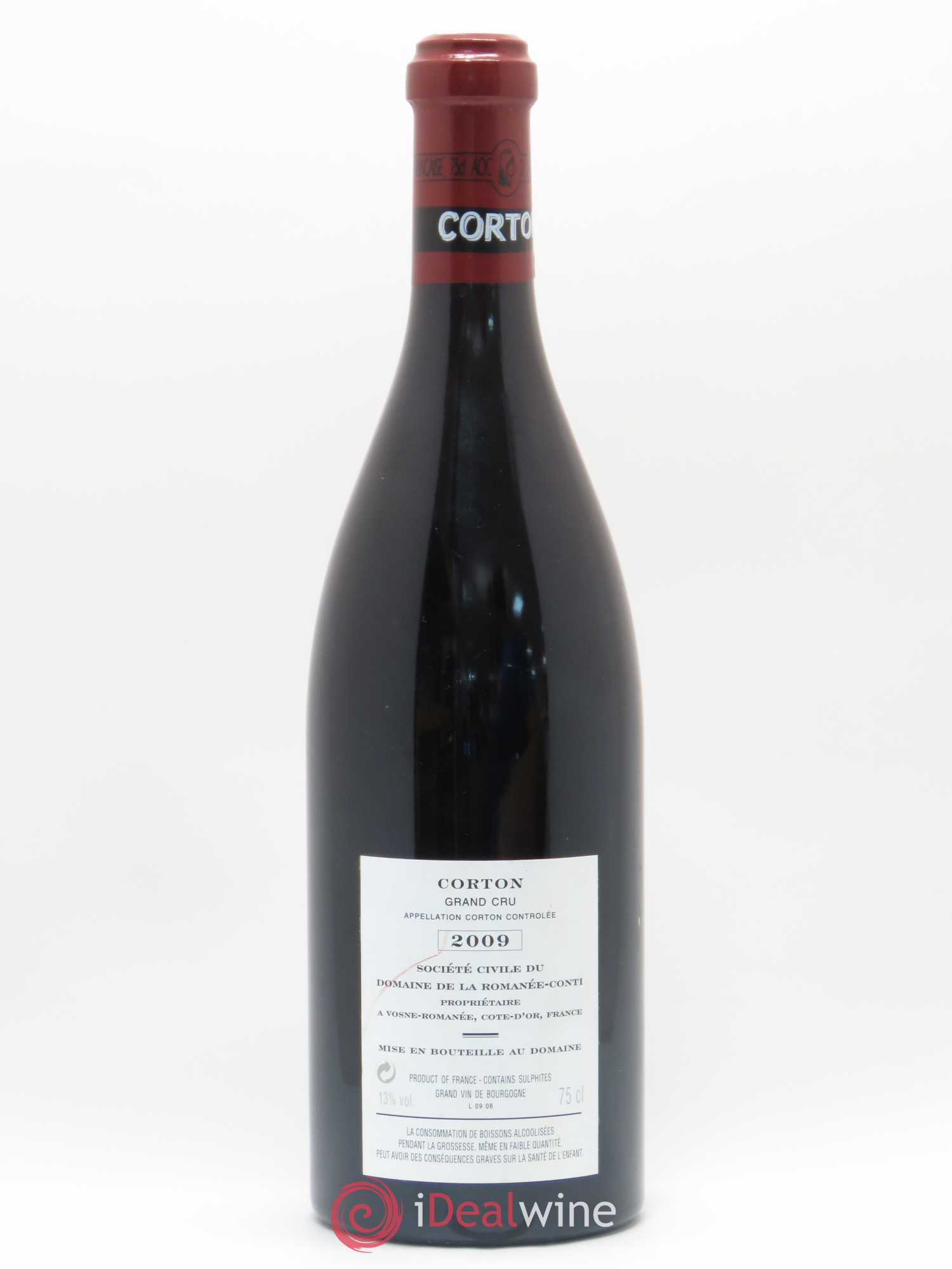 Corton Grand Cru Domaine de la Romanée-Conti 2009 - Lot de 1 bouteille - 1