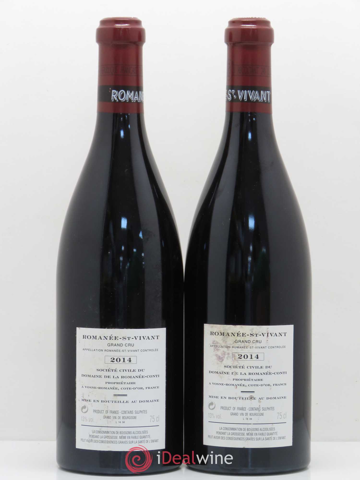 Romanée-Saint-Vivant Grand Cru Domaine de la Romanée-Conti 2014 - Lot de 2 bouteilles - 1
