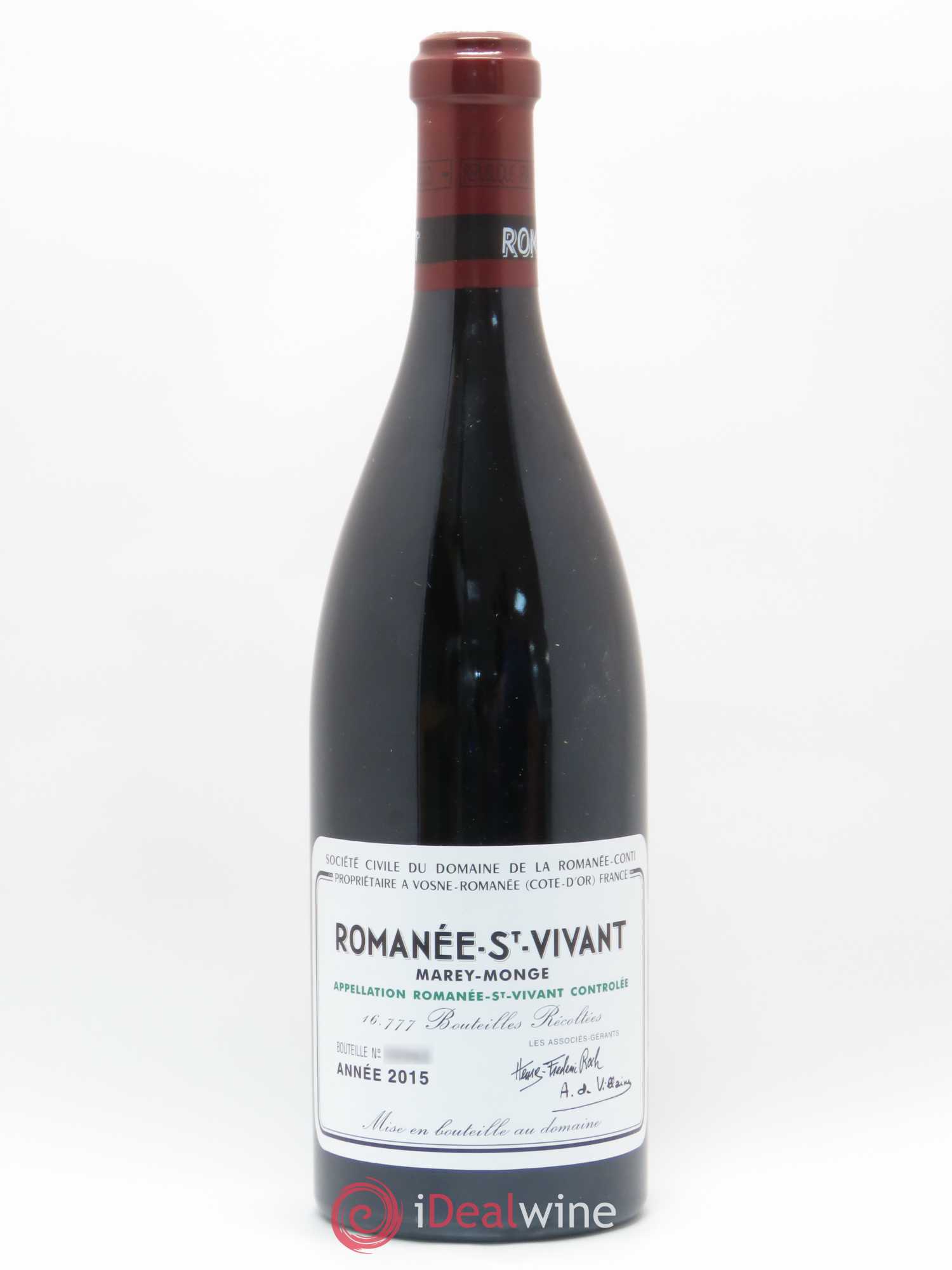 Romanée-Saint-Vivant Grand Cru Domaine de la Romanée-Conti 2015 - Lot de 1 bouteille - 0