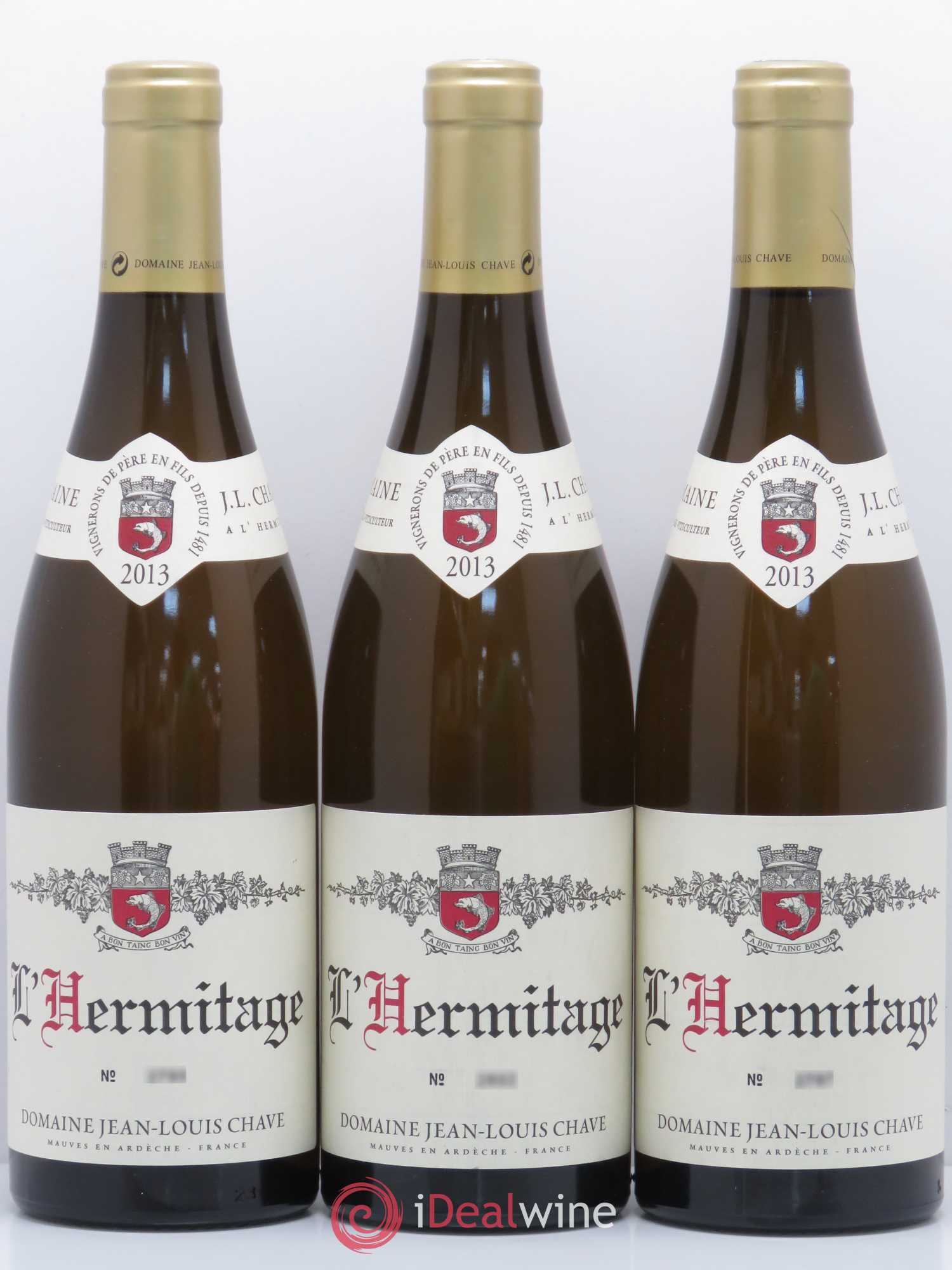 Hermitage Jean-Louis Chave 2013 - Lot de 3 bouteilles - 0