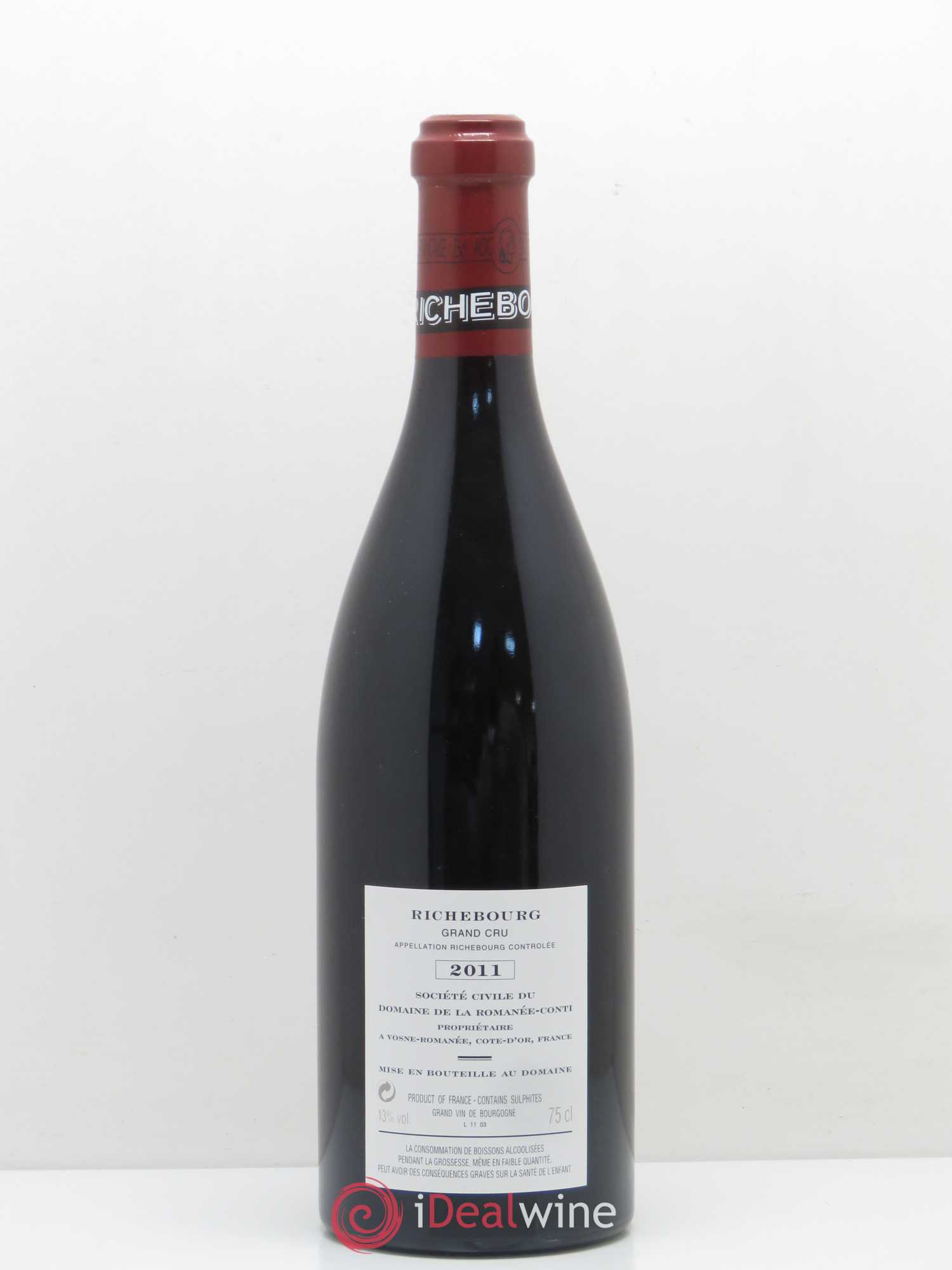 Richebourg Grand Cru Domaine de la Romanée-Conti 2011 - Posten von 1 Flasche - 1