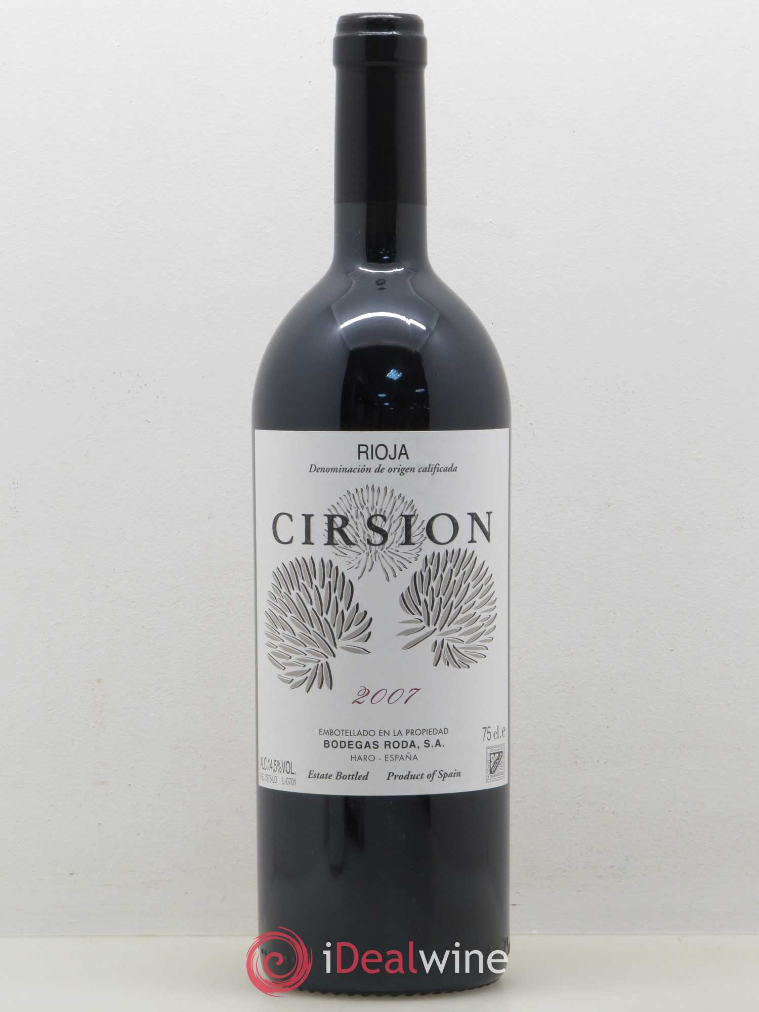 Rioja DOCA Cirsion Bodegas Roda 2007 - Lot of 1 bottle - 0