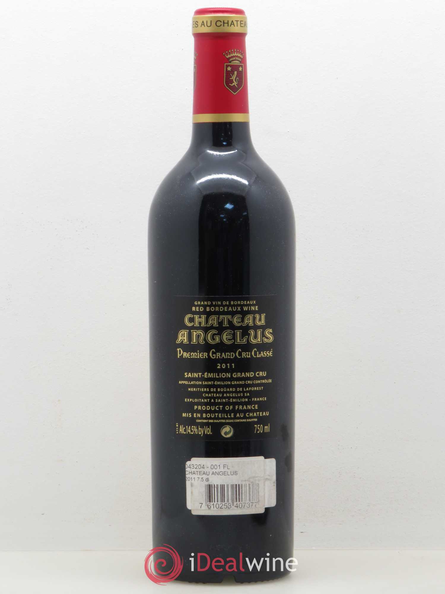 Château Angélus 1er Grand Cru Classé A 2011 - Lot de 1 bouteille - 1
