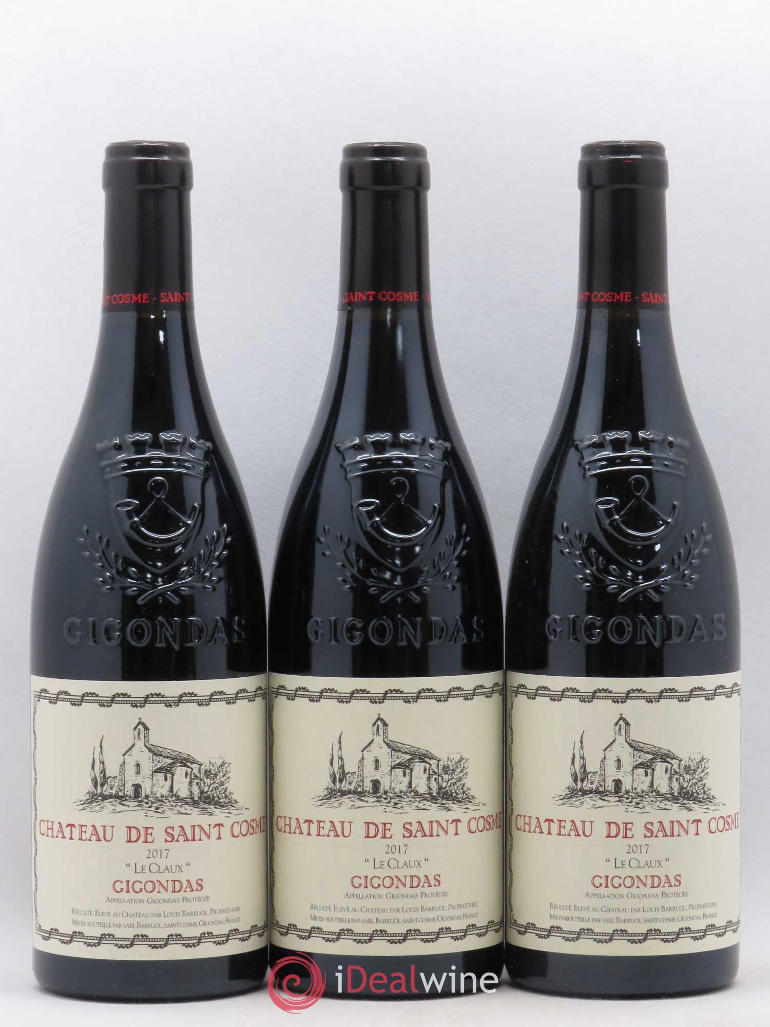 Gigondas Le Claux Saint Cosme 2017 - Lot de 3 bouteilles - 0