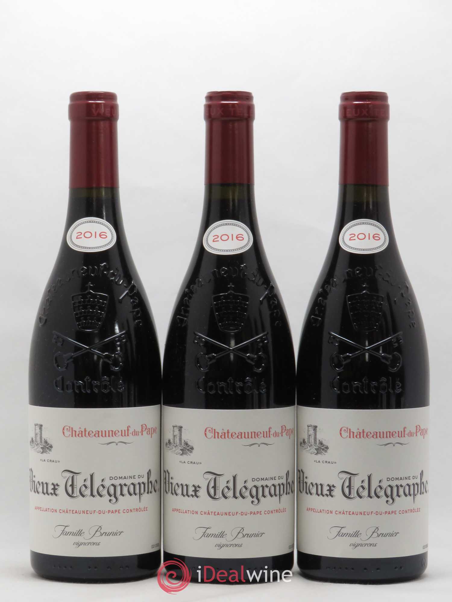 Châteauneuf-du-Pape Vieux Télégraphe (Domaine du) Vignobles Brunier 2016 - Lot de 6 bouteilles - 1