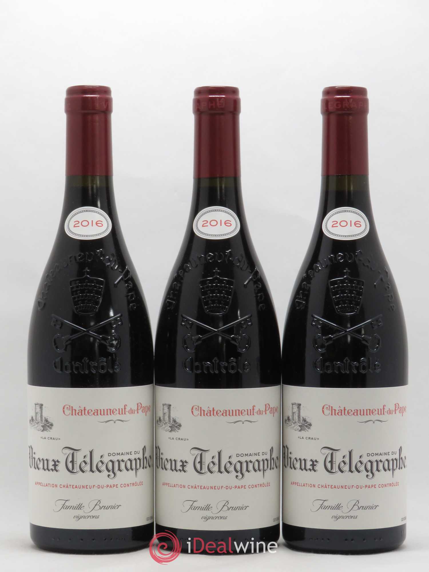 Châteauneuf-du-Pape Vieux Télégraphe (Domaine du) Vignobles Brunier 2016 - Lot de 6 bouteilles - 2