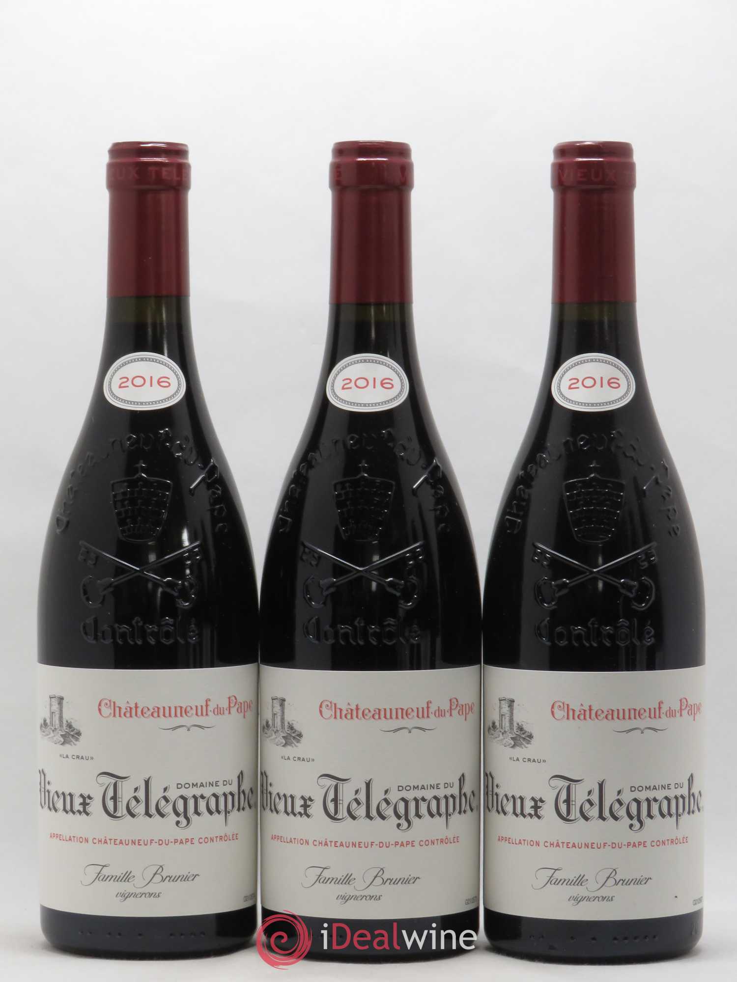 Châteauneuf-du-Pape Vieux Télégraphe (Domaine du) Vignobles Brunier 2016 - Lot de 6 bouteilles - 1
